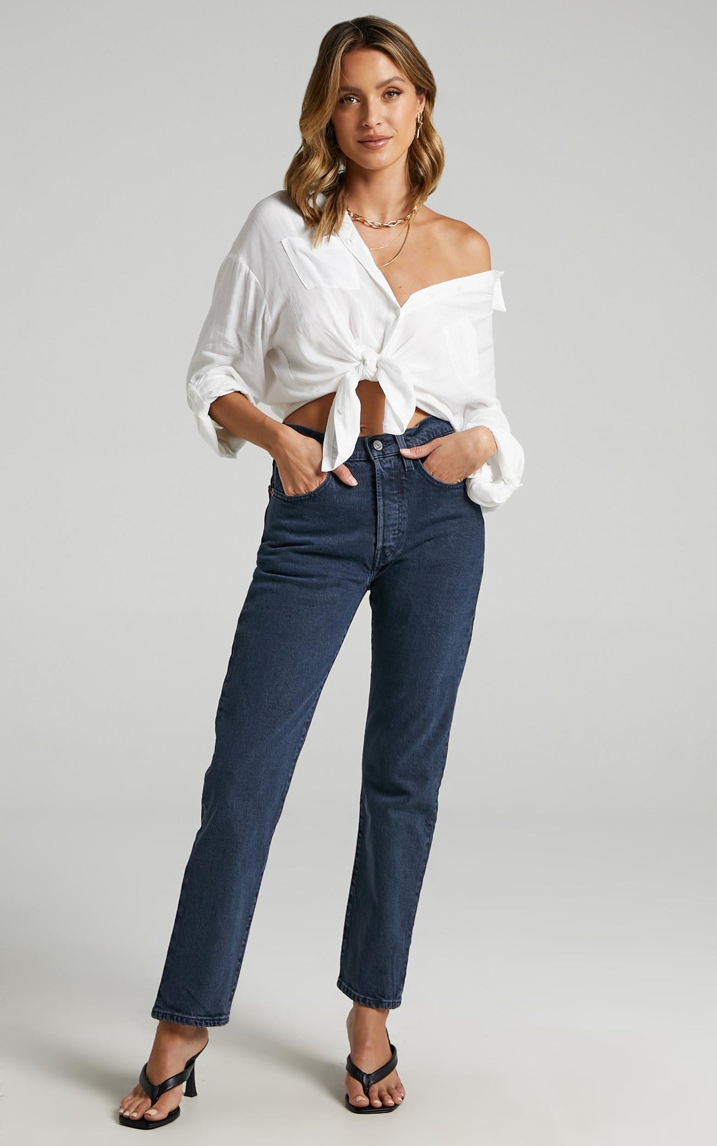 Levi's - 501 Crop Jean in Deep Dark