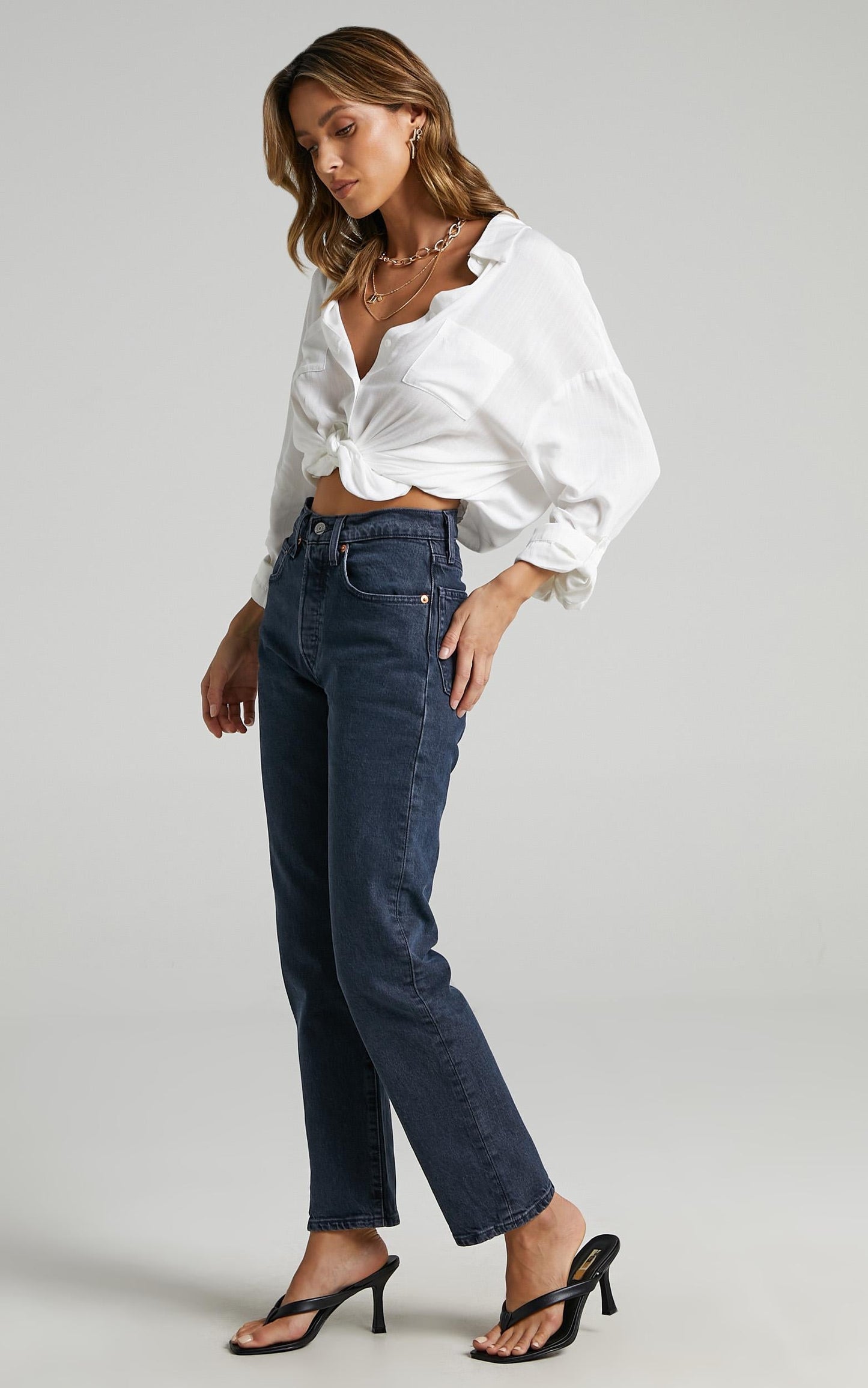 Levi's - 501 Crop Jean in Deep Dark