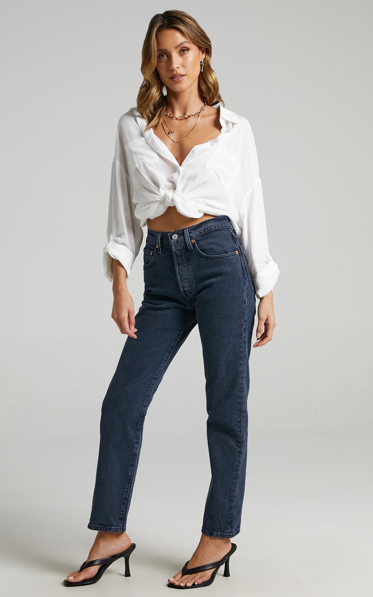 Levi's - 501 Crop Jean in Deep Dark