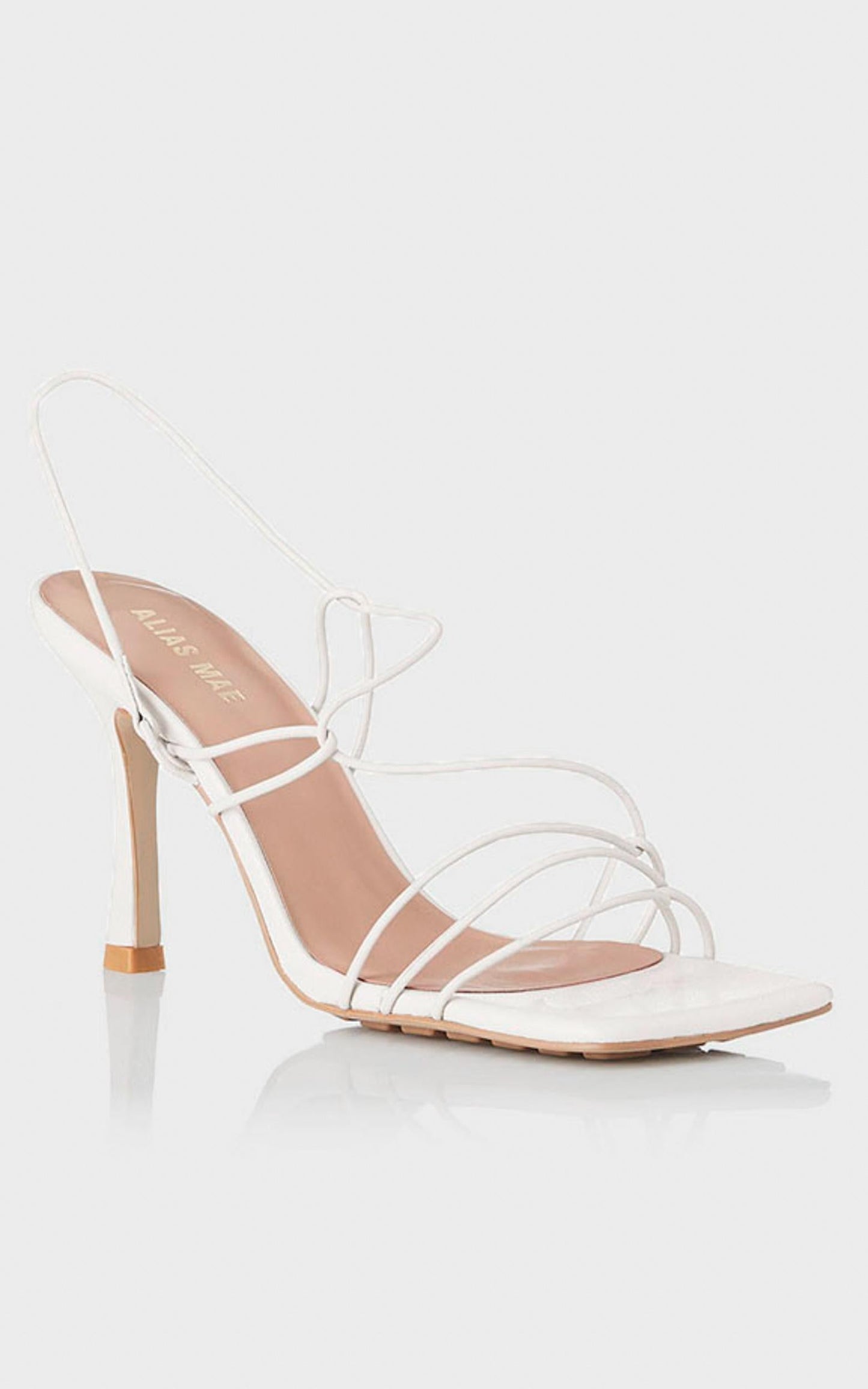 Alias Mae - Leyla Heel in Ivory Kid Leather