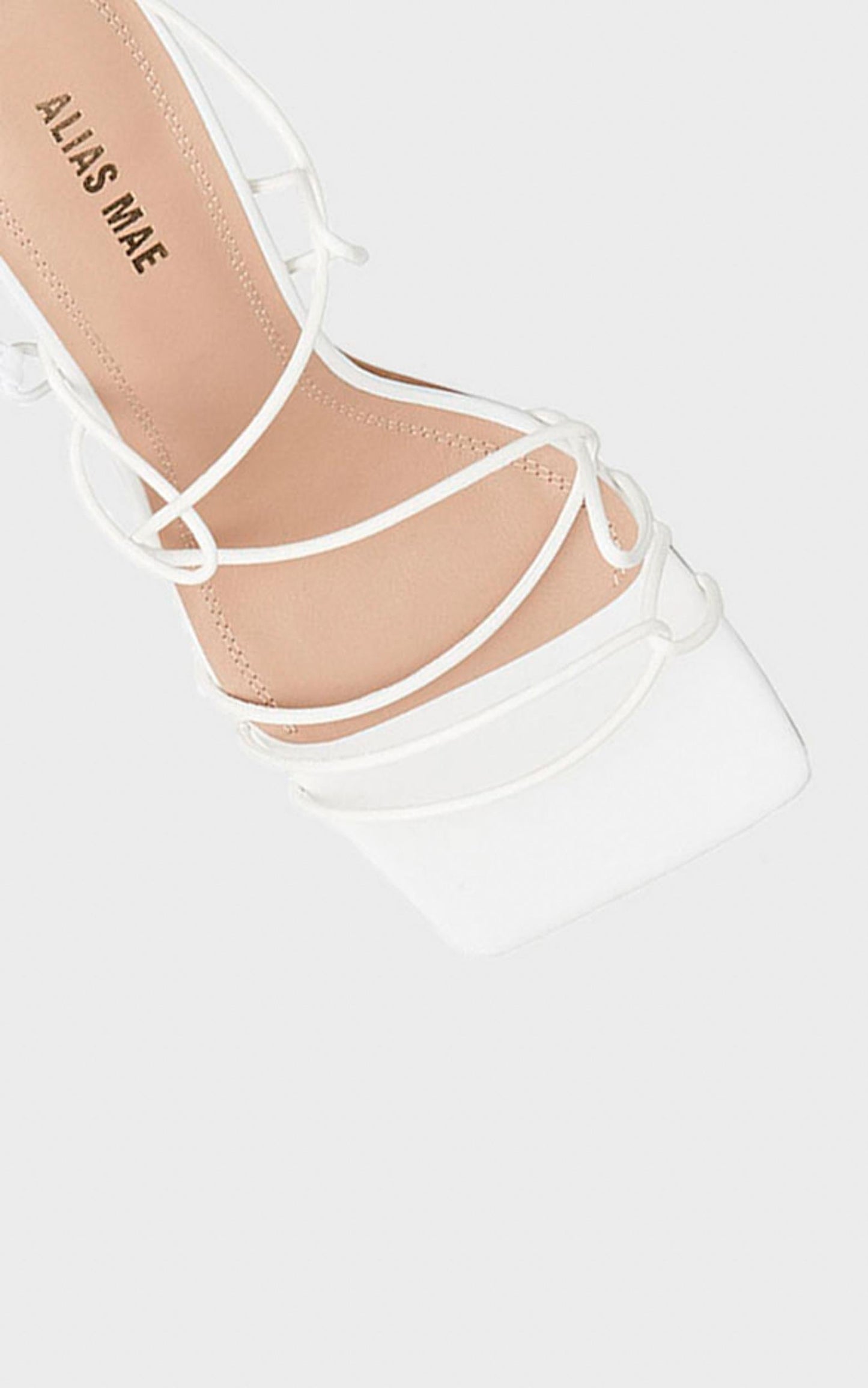 Alias Mae - Leyla Heel in Ivory Kid Leather