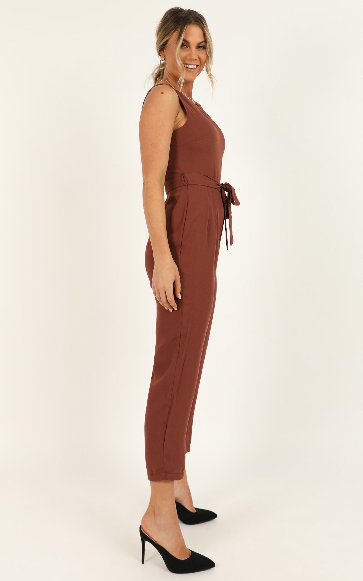 Lightning Speed Jumpsuit In Dusty Rose