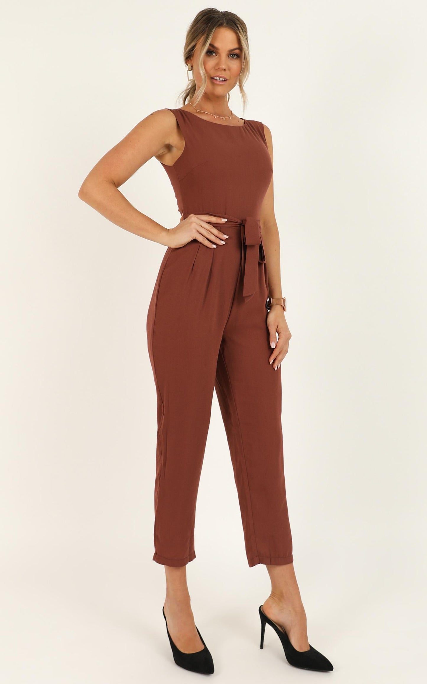 Lightning Speed Jumpsuit In Dusty Rose