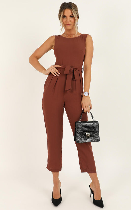 Lightning Speed Jumpsuit In Dusty Rose