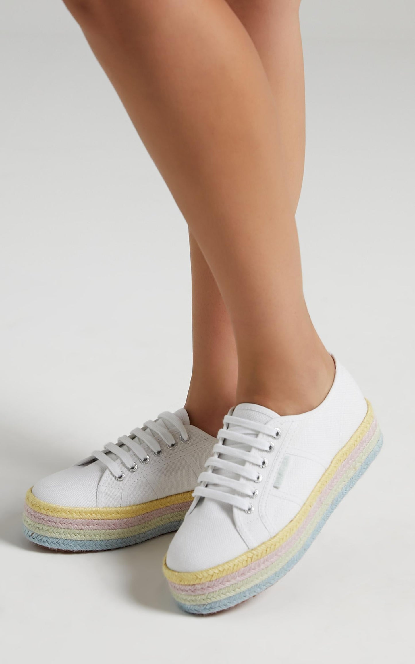 Superga - 2790 COT Color Rope in white - lemonade pale lilac
