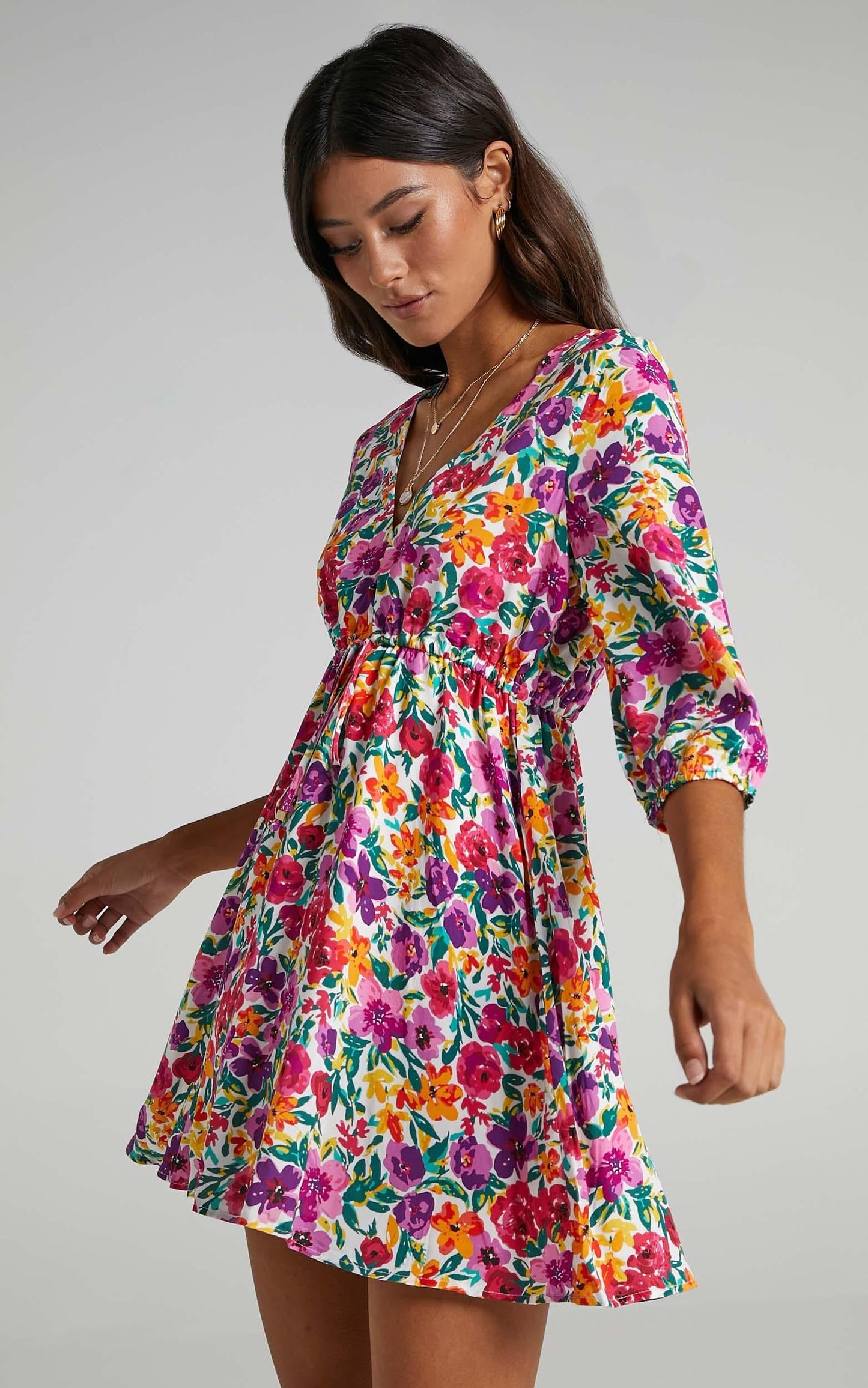 Lilliana Dress in Packed Floral