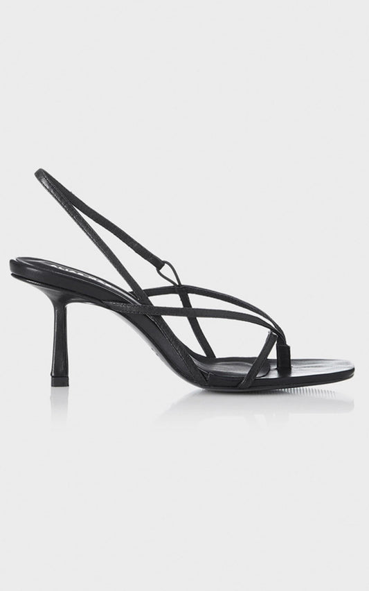 Alias Mae - Lilo Heel in Black Kid Leather