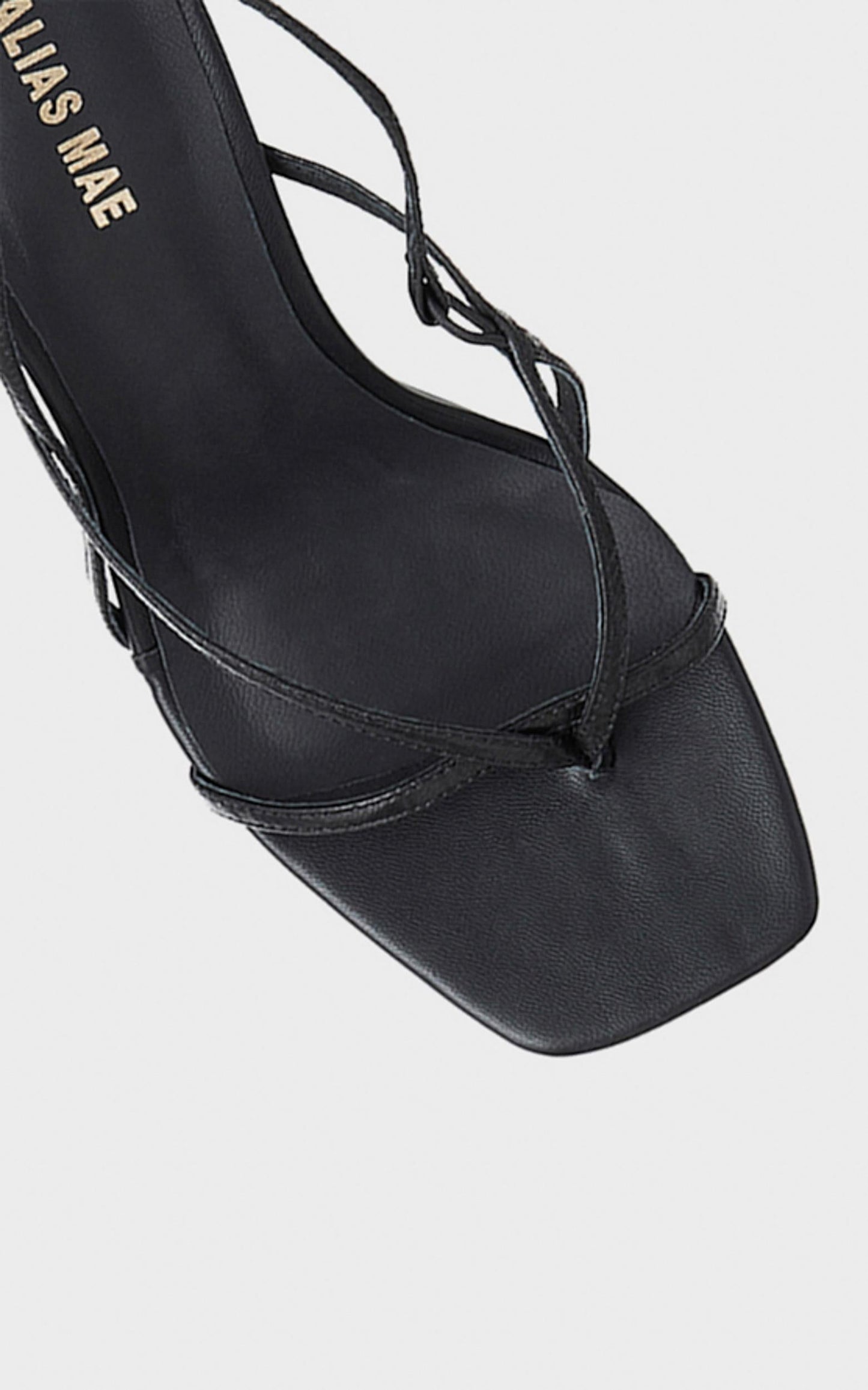 Alias Mae - Lilo Heel in Black Kid Leather
