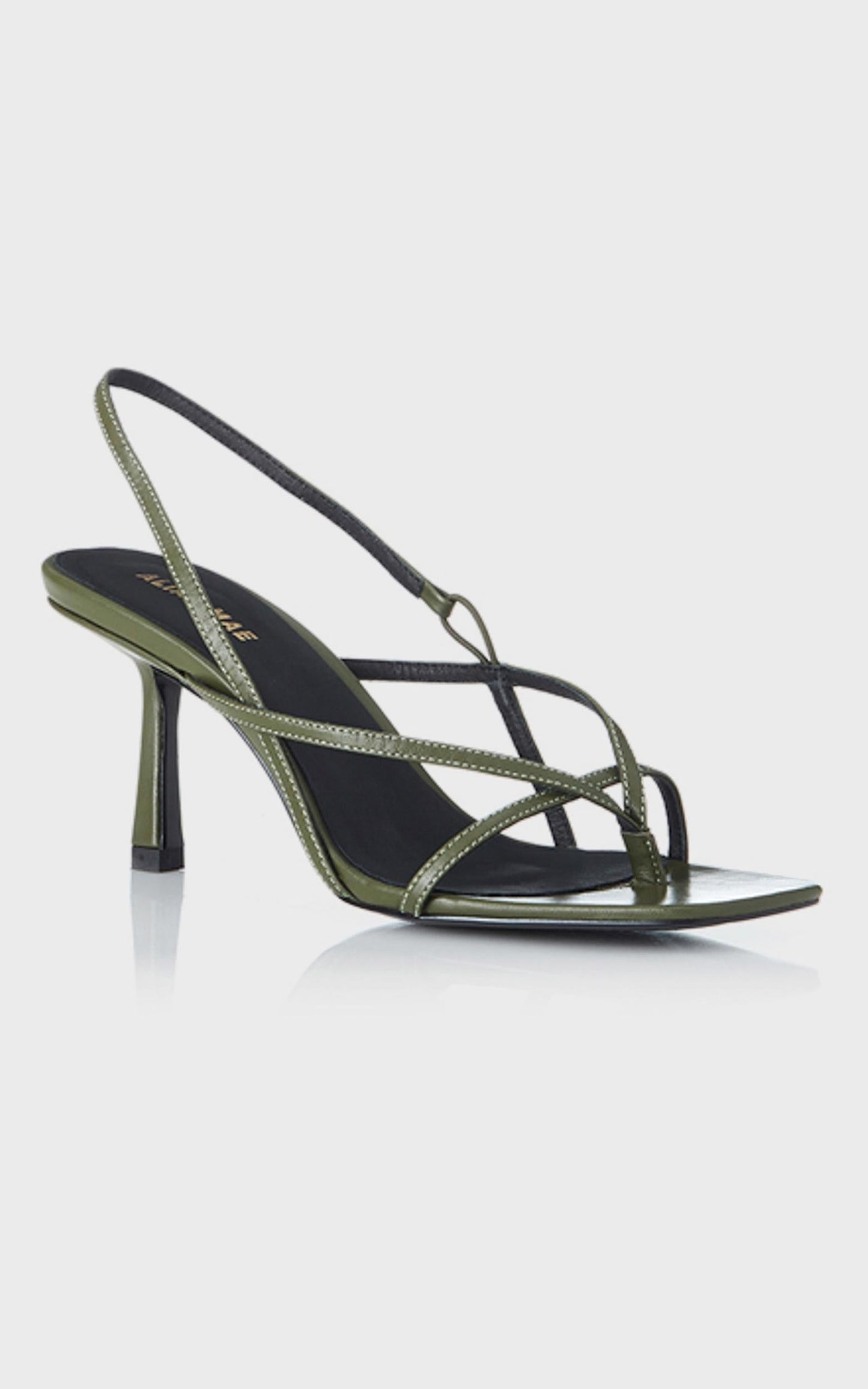 Alias Mae - Lilo Heel in Olive Kid Leather
