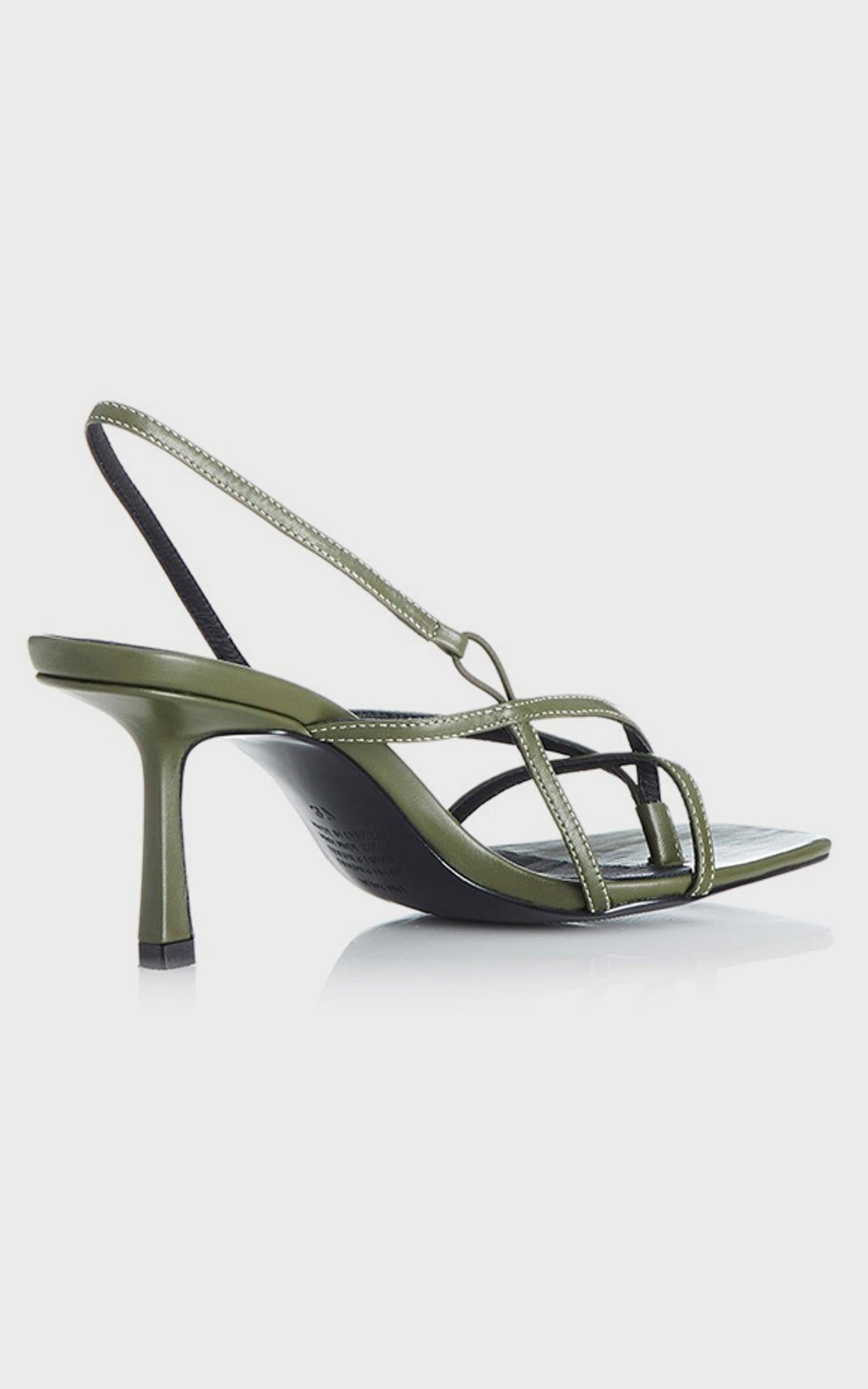 Alias Mae - Lilo Heel in Olive Kid Leather