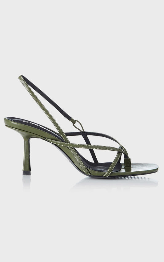 Alias Mae - Lilo Heel in Olive Kid Leather