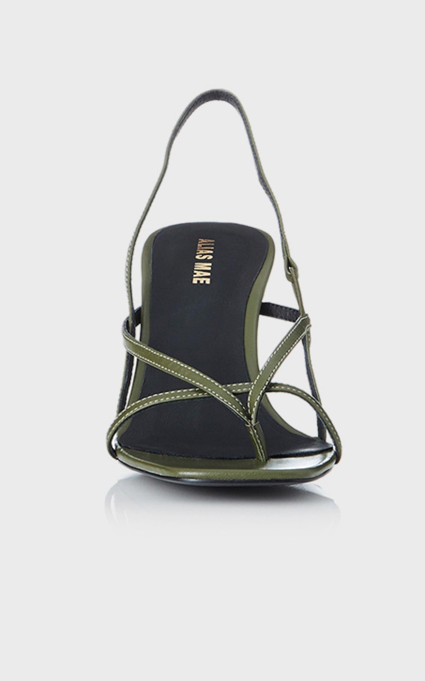 Alias Mae - Lilo Heel in Olive Kid Leather