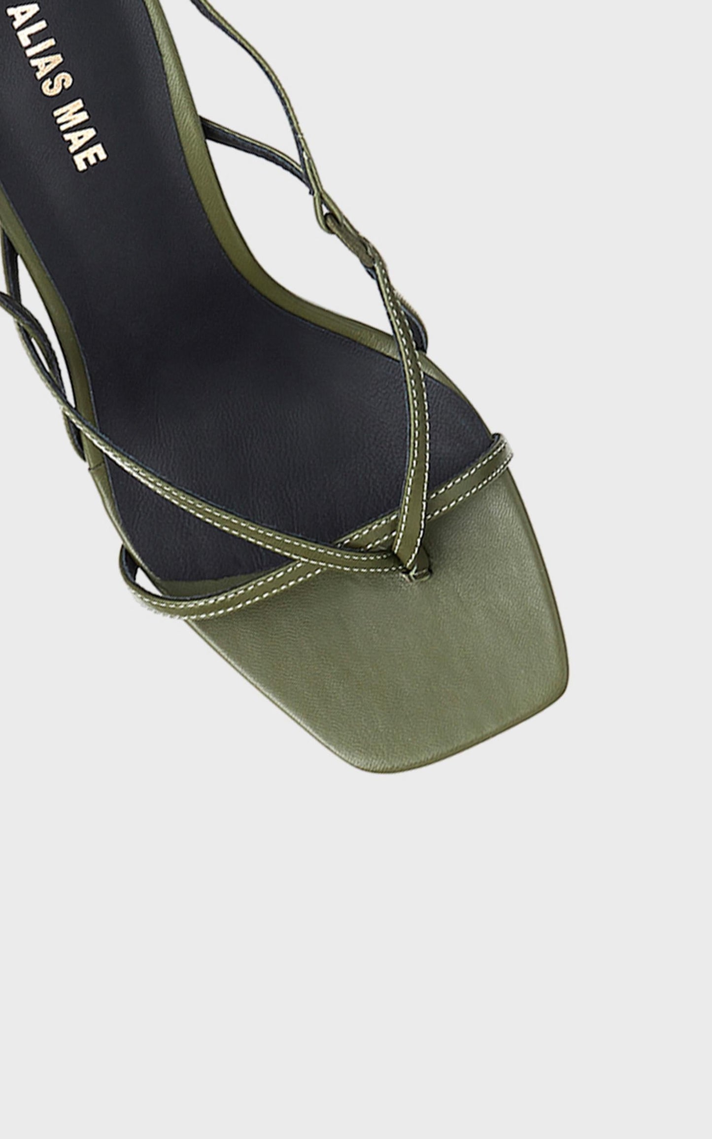 Alias Mae - Lilo Heel in Olive Kid Leather