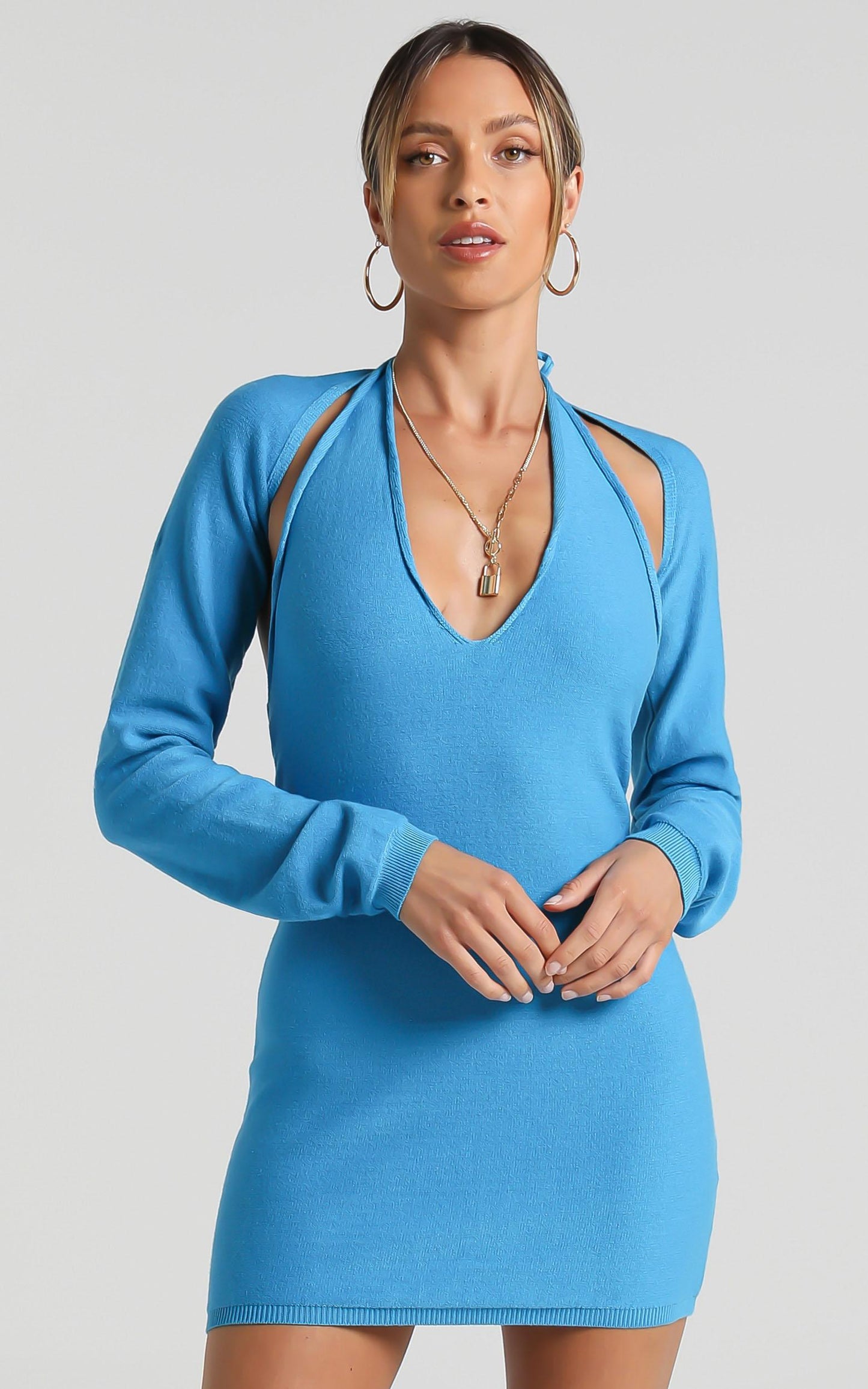 Lioness - Heavenly Sent Mini Dress in Blue