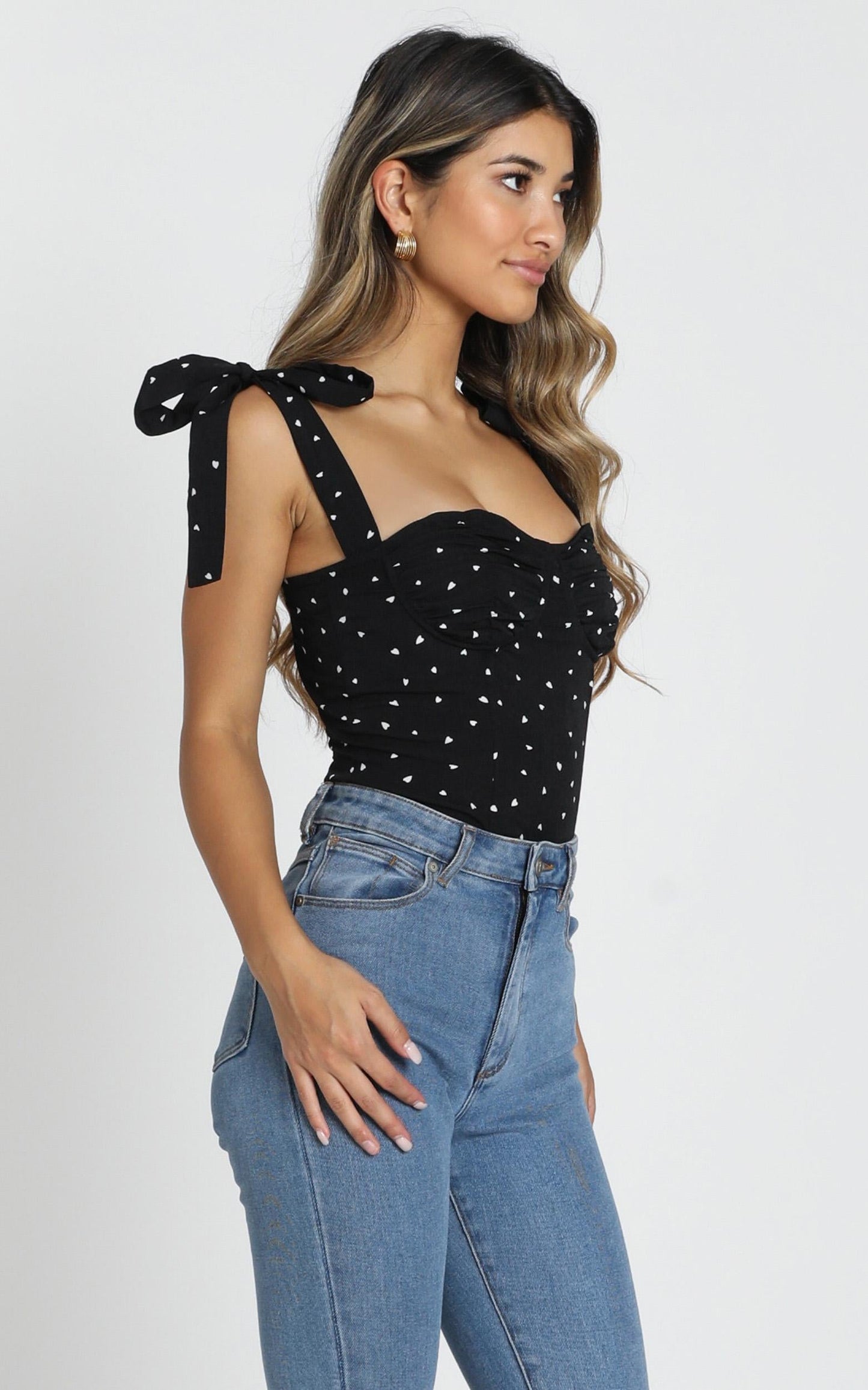 Lioness - Bood Up Top in Black Print
