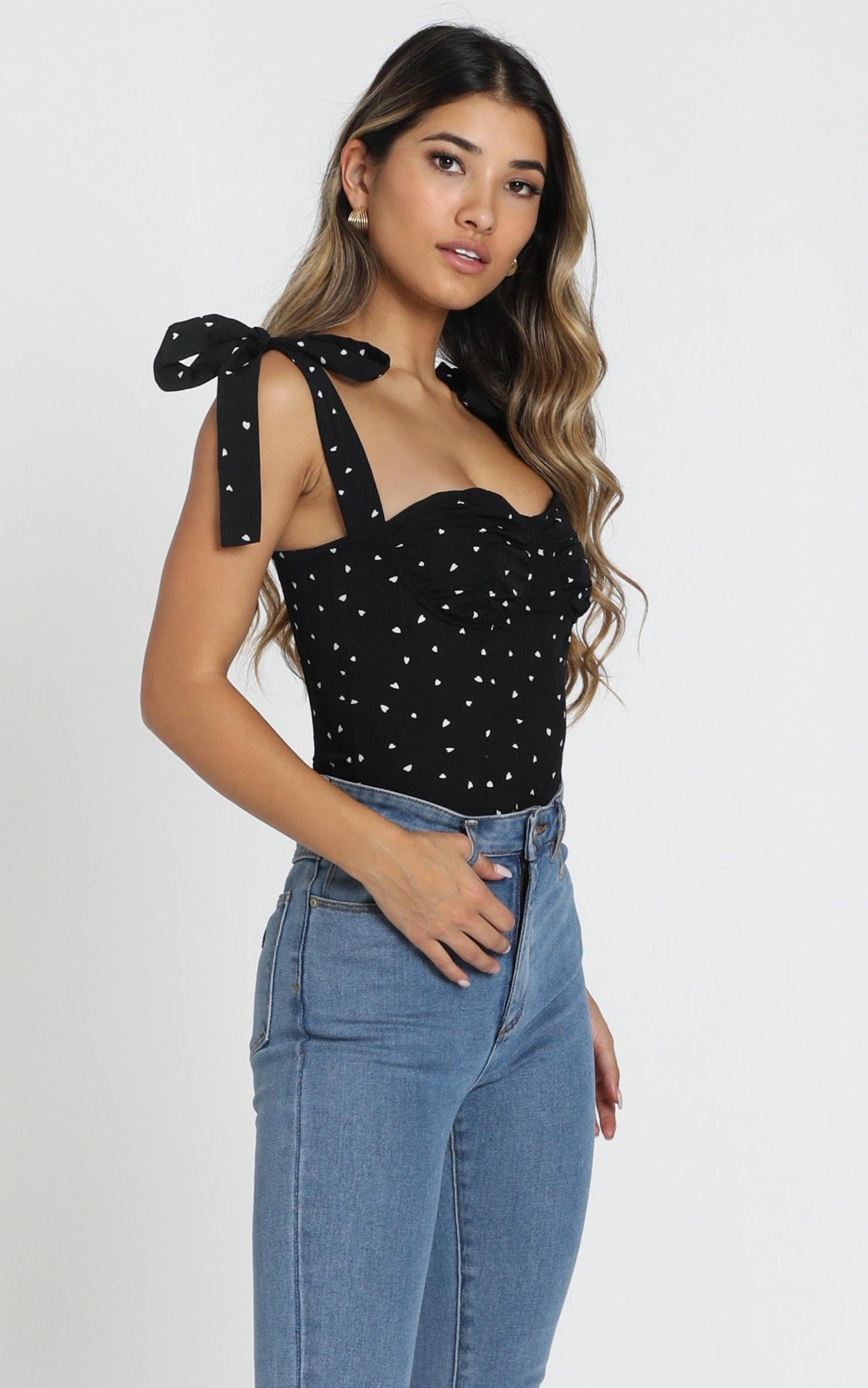 Lioness - Bood Up Top in Black Print