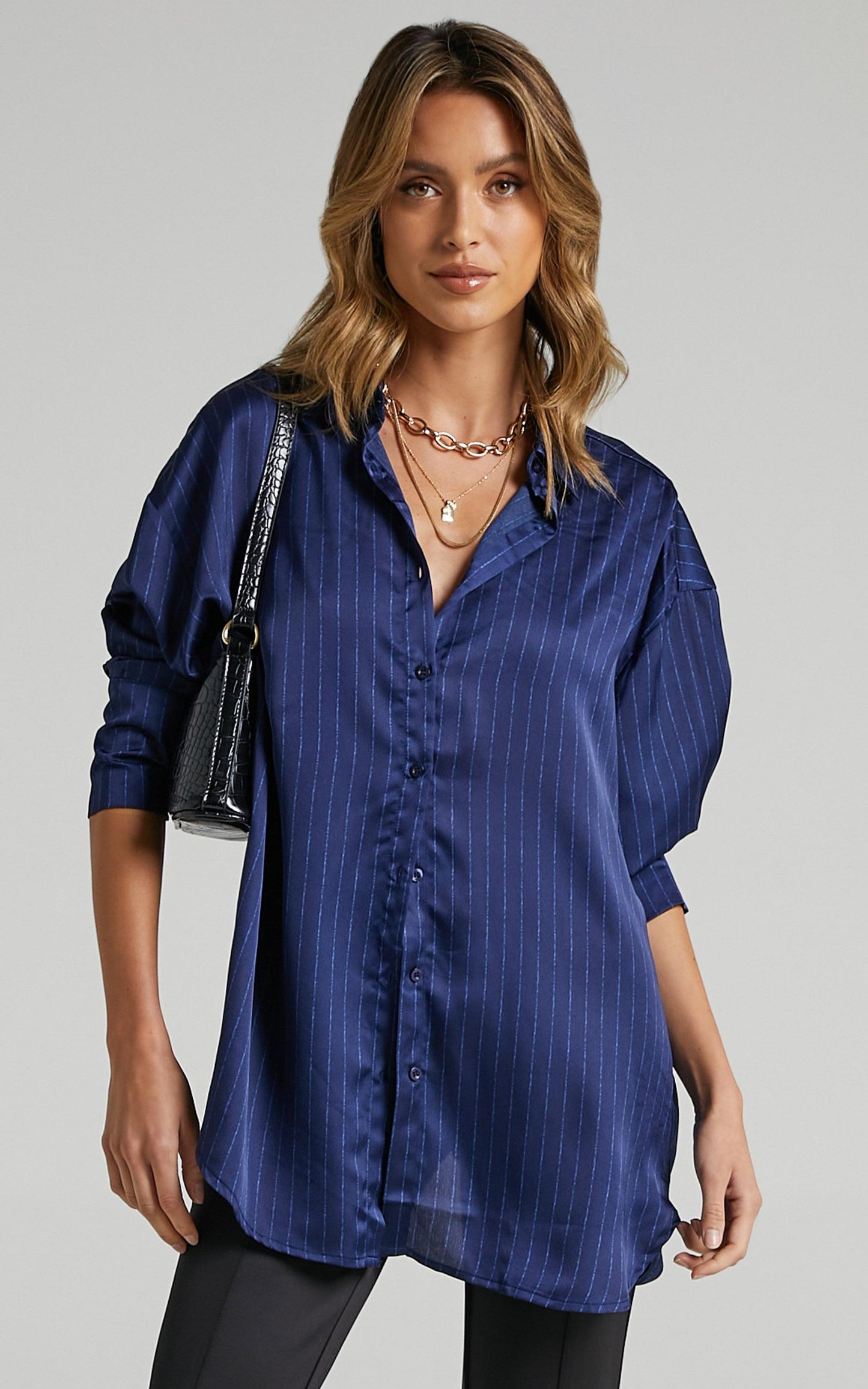 Lioness - Not Your Average Shirt in Midnight Pinstripe