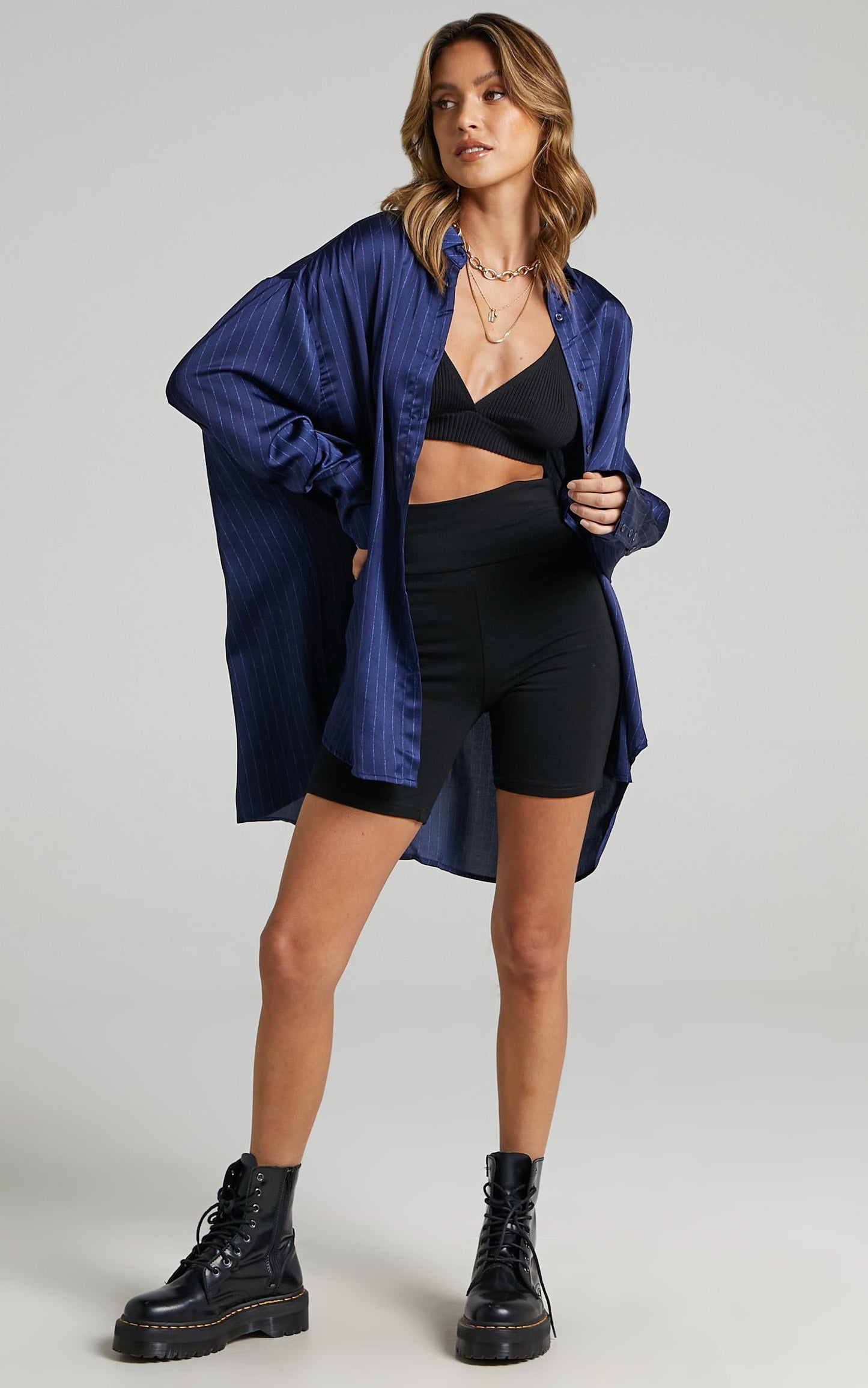 Lioness - Not Your Average Shirt in Midnight Pinstripe