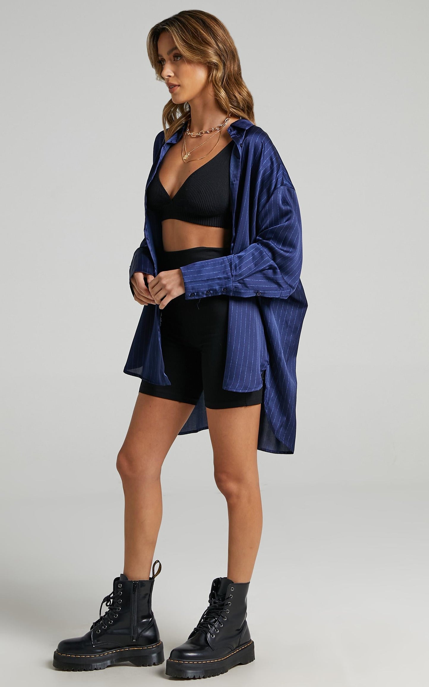 Lioness - Not Your Average Shirt in Midnight Pinstripe