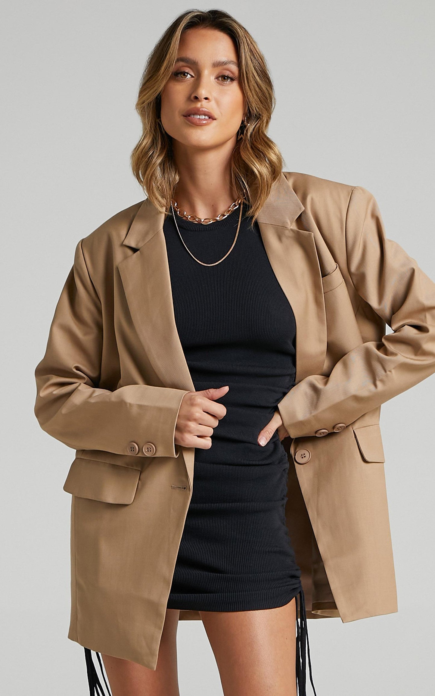 Lioness - Welcome To The Jungle Blazer in Beige