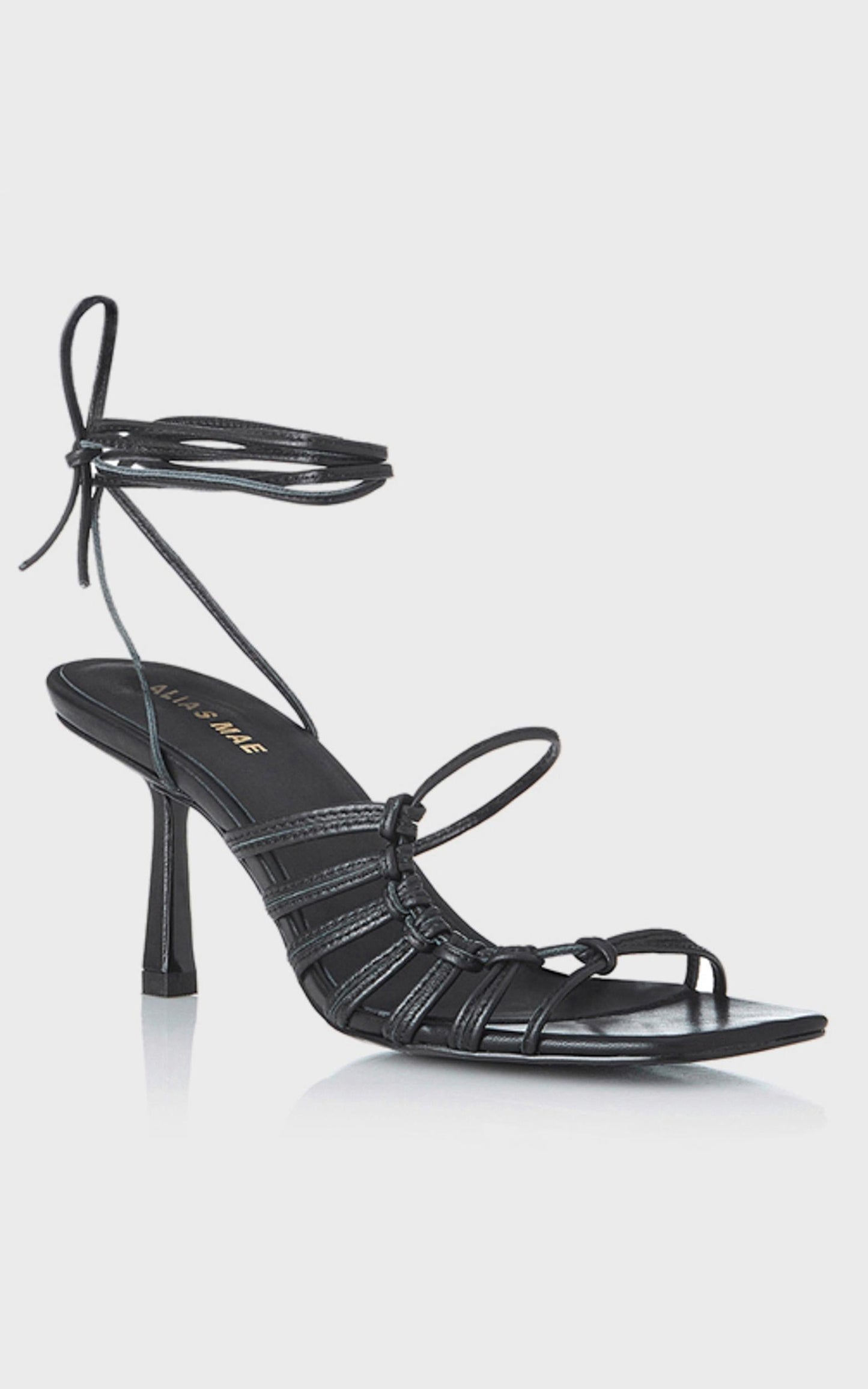 Alias Mae - Lisa Heel in Black Kid Leather