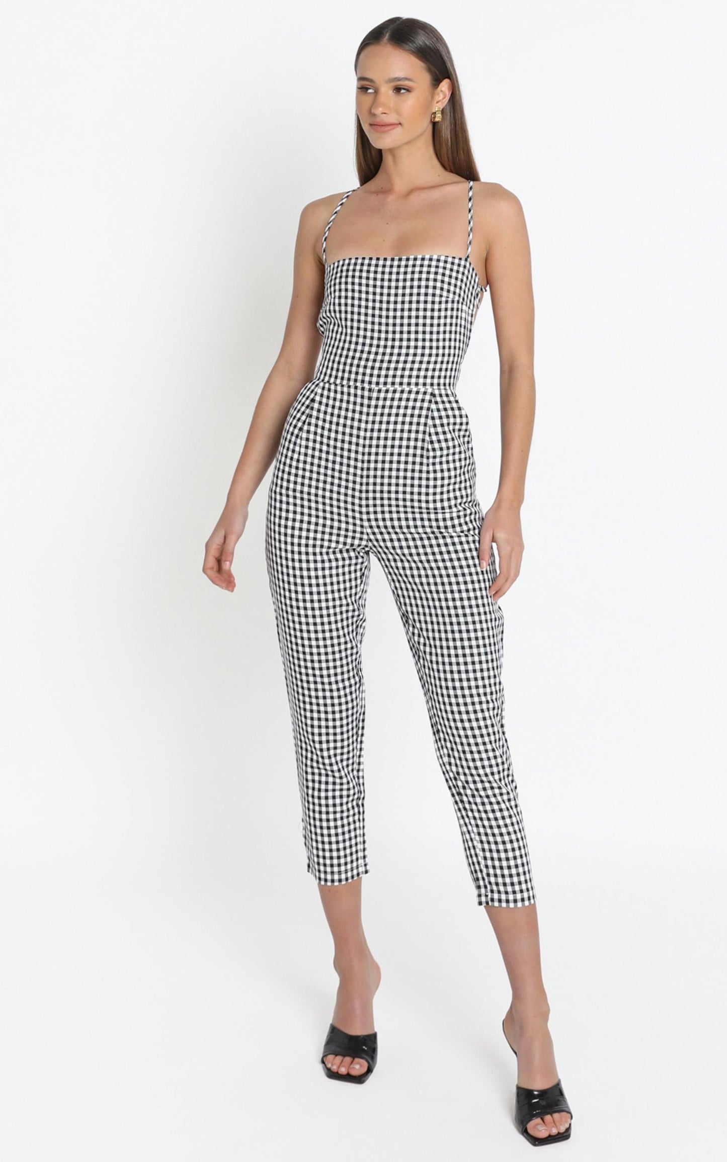 Little Liar Jumpsuit In Black Check