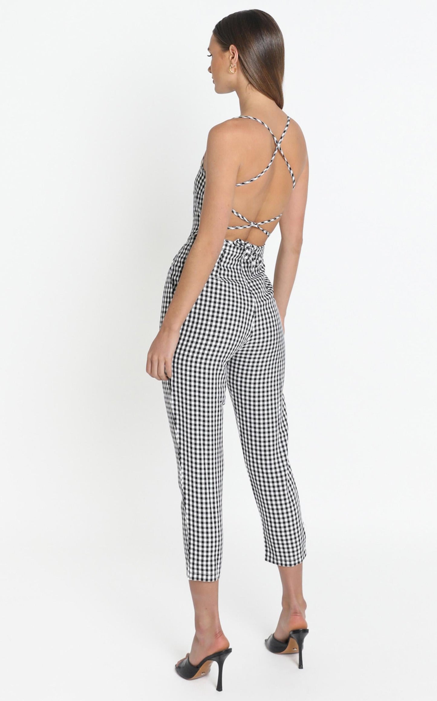 Little Liar Jumpsuit In Black Check