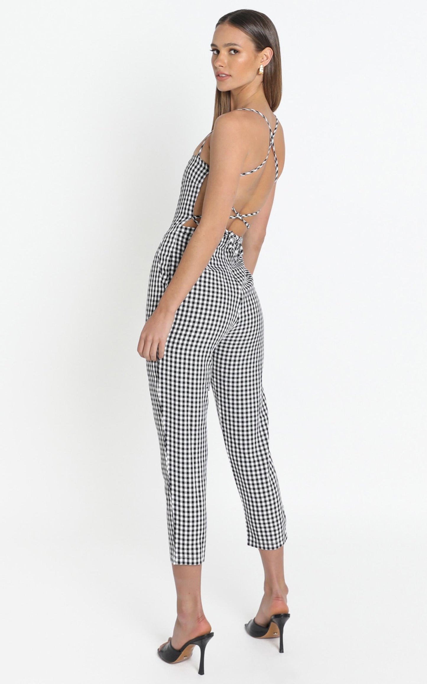 Little Liar Jumpsuit In Black Check