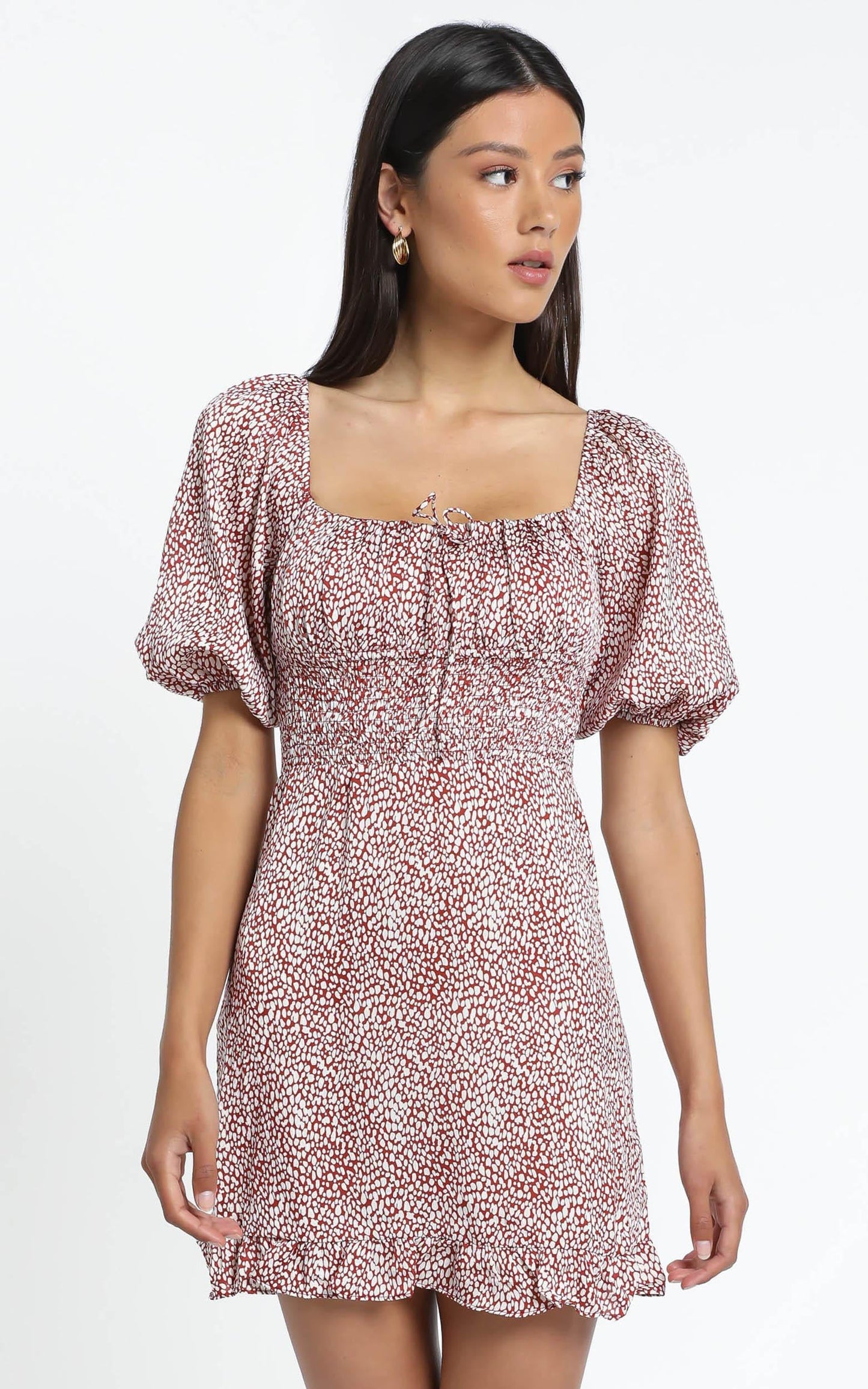 Livia Dress in Red Print