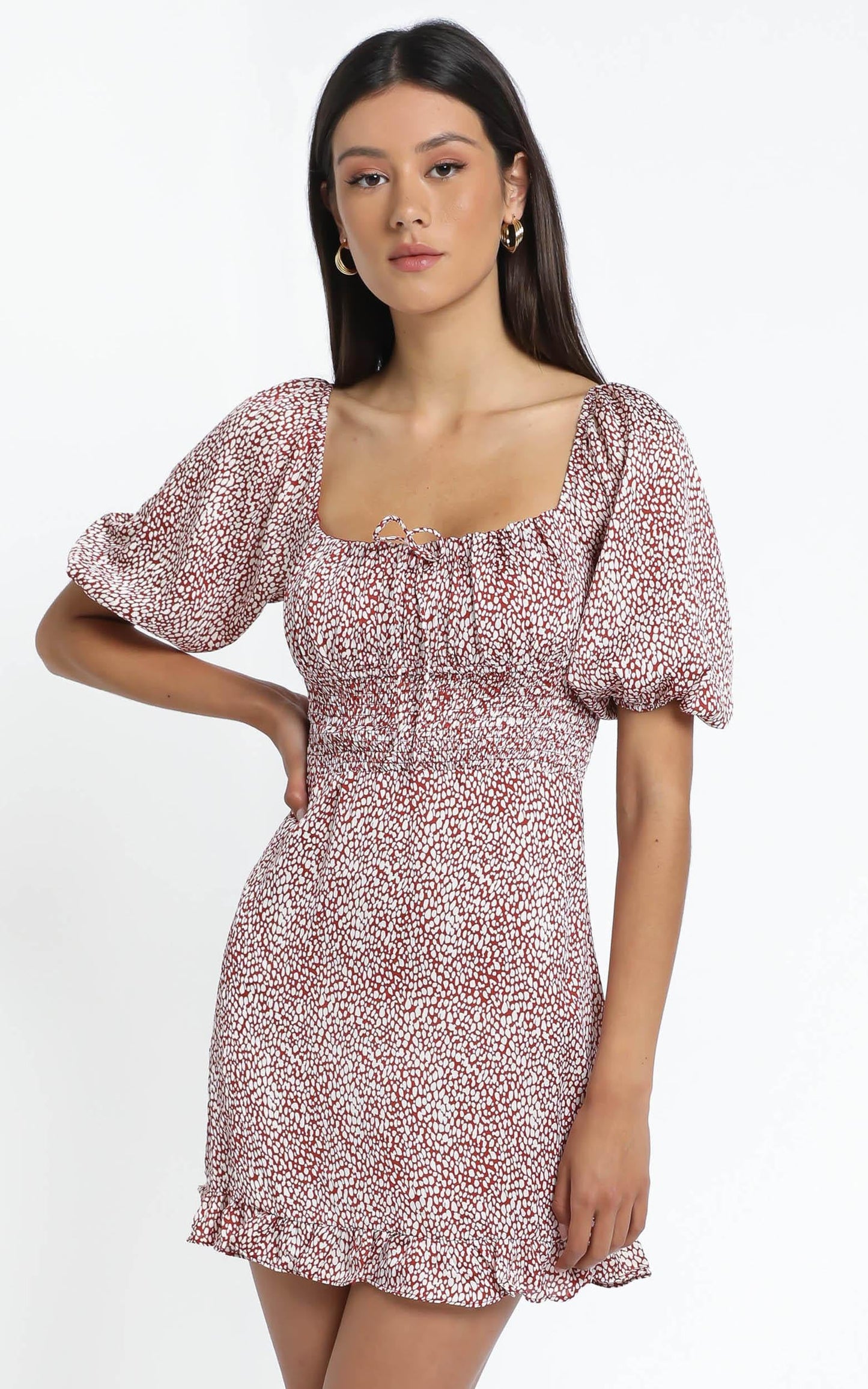 Livia Dress in Red Print