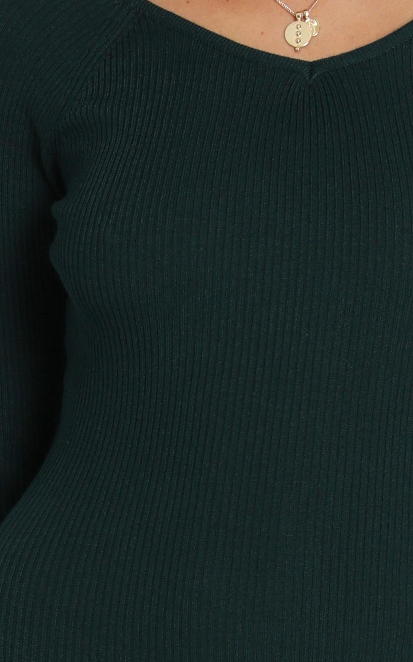 Living For It Knit Dress in Emerald