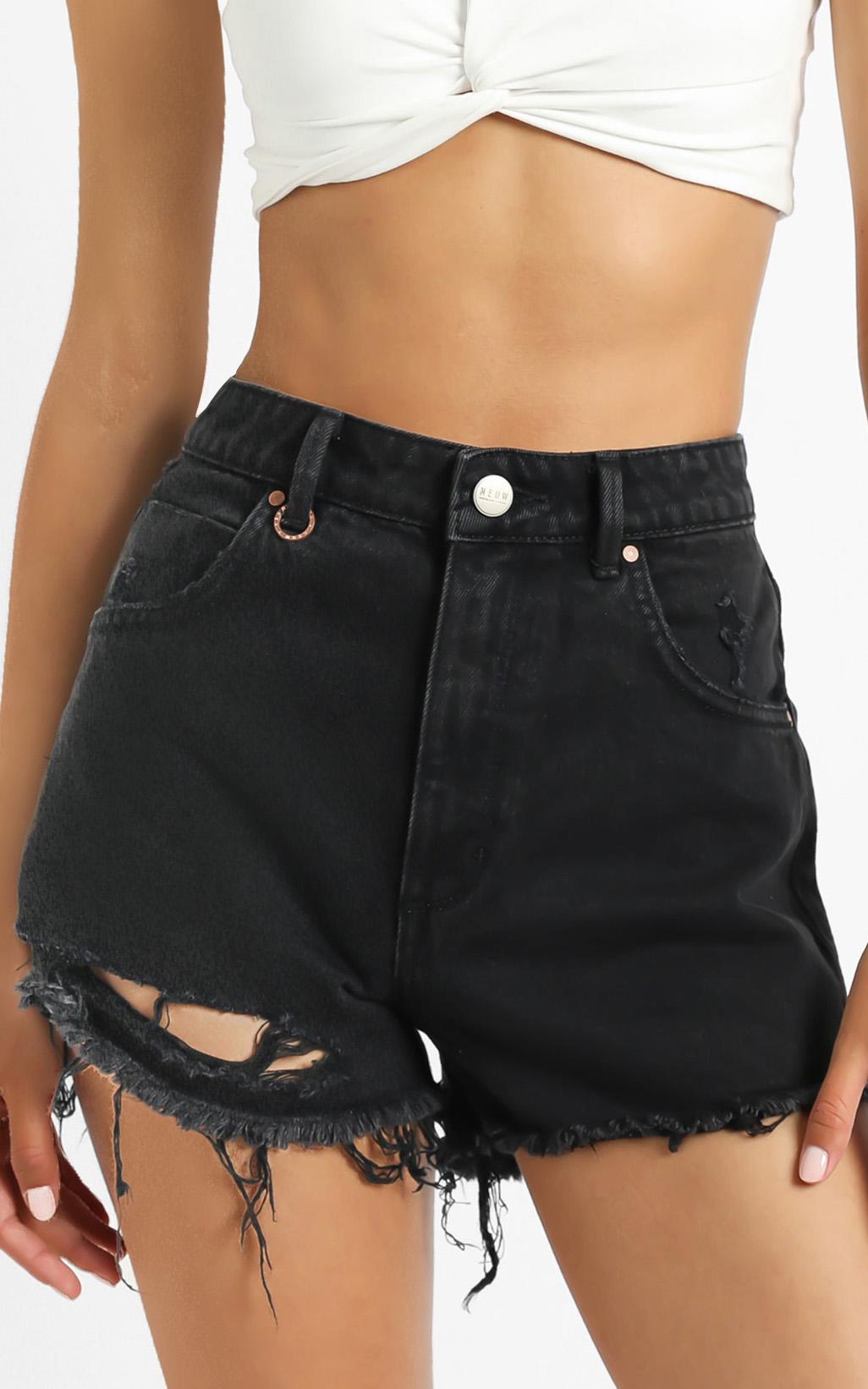 Neuw - Lola Denim Short in Black Rip