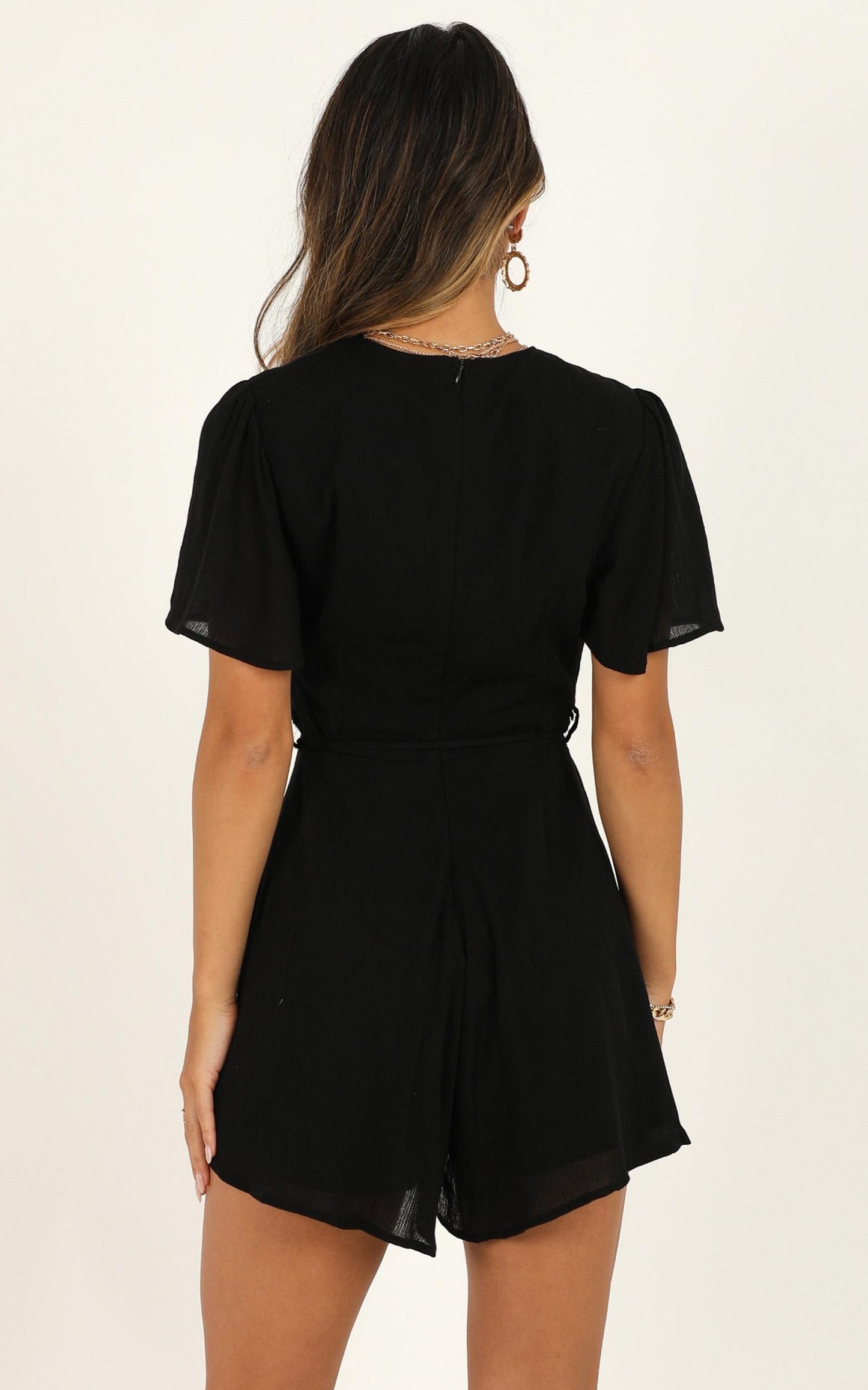 Looking On Point Playsuit In Black