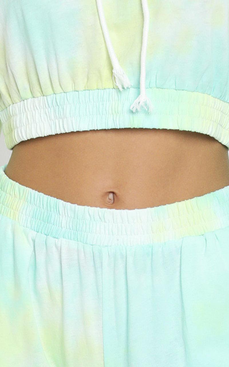 Lopez Two Piece Set in Aqua Tie Dye