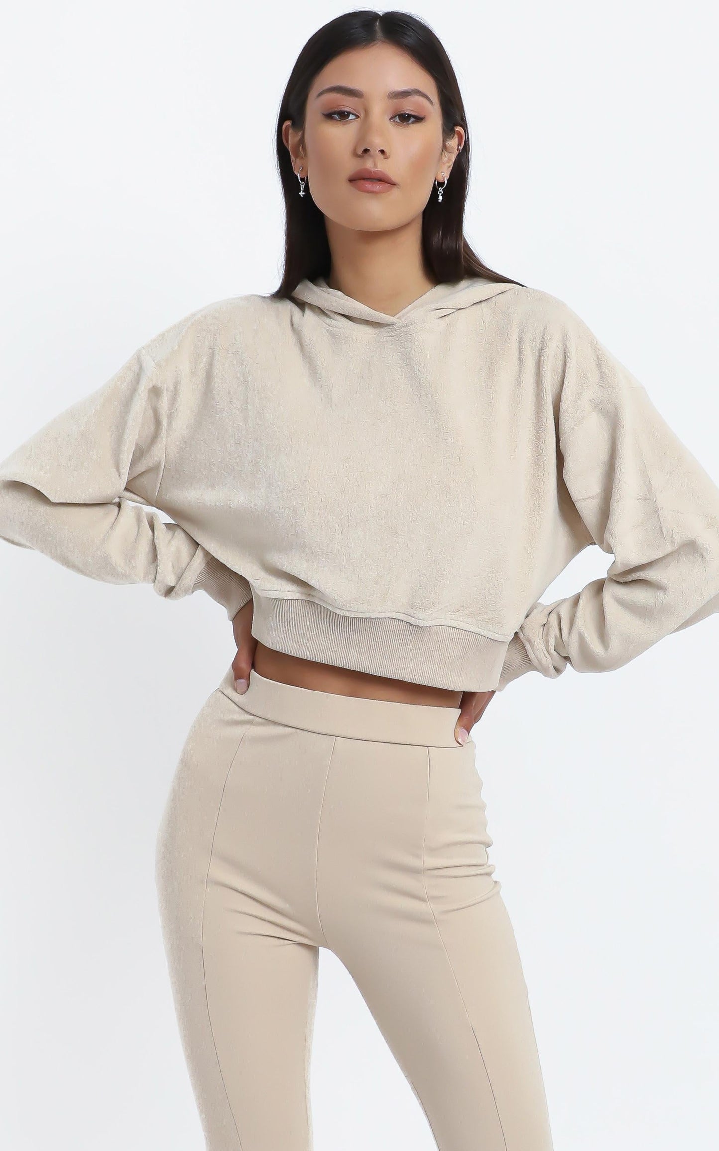 Lorensa Hoodie in Beige