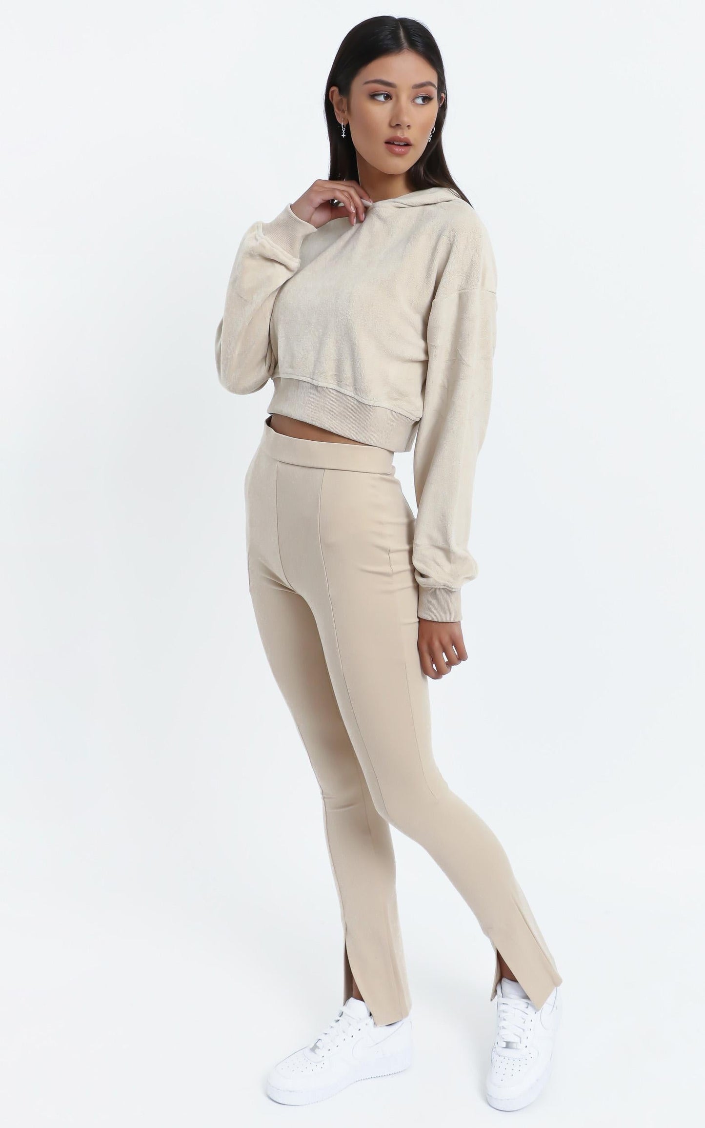 Lorensa Hoodie in Beige