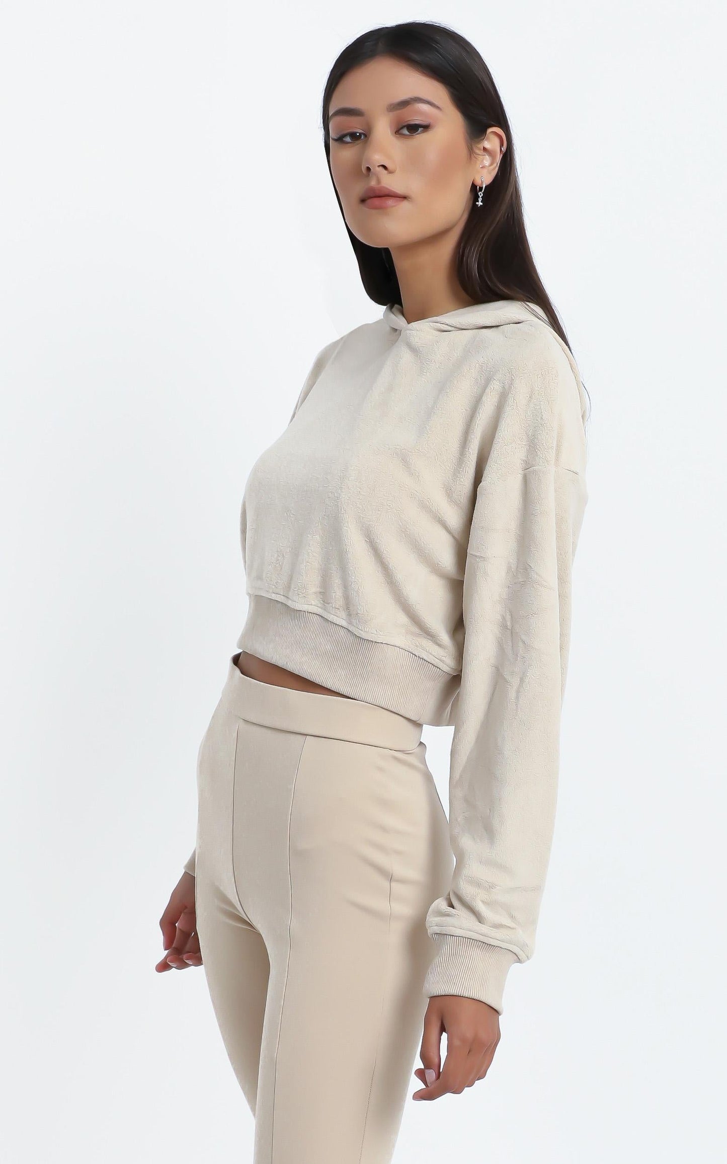 Lorensa Hoodie in Beige