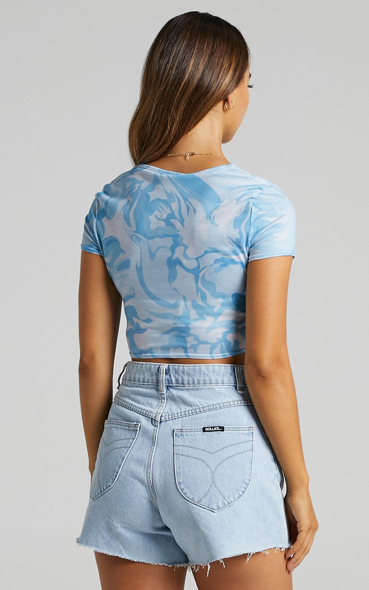 Lorien Top in Blue Marble