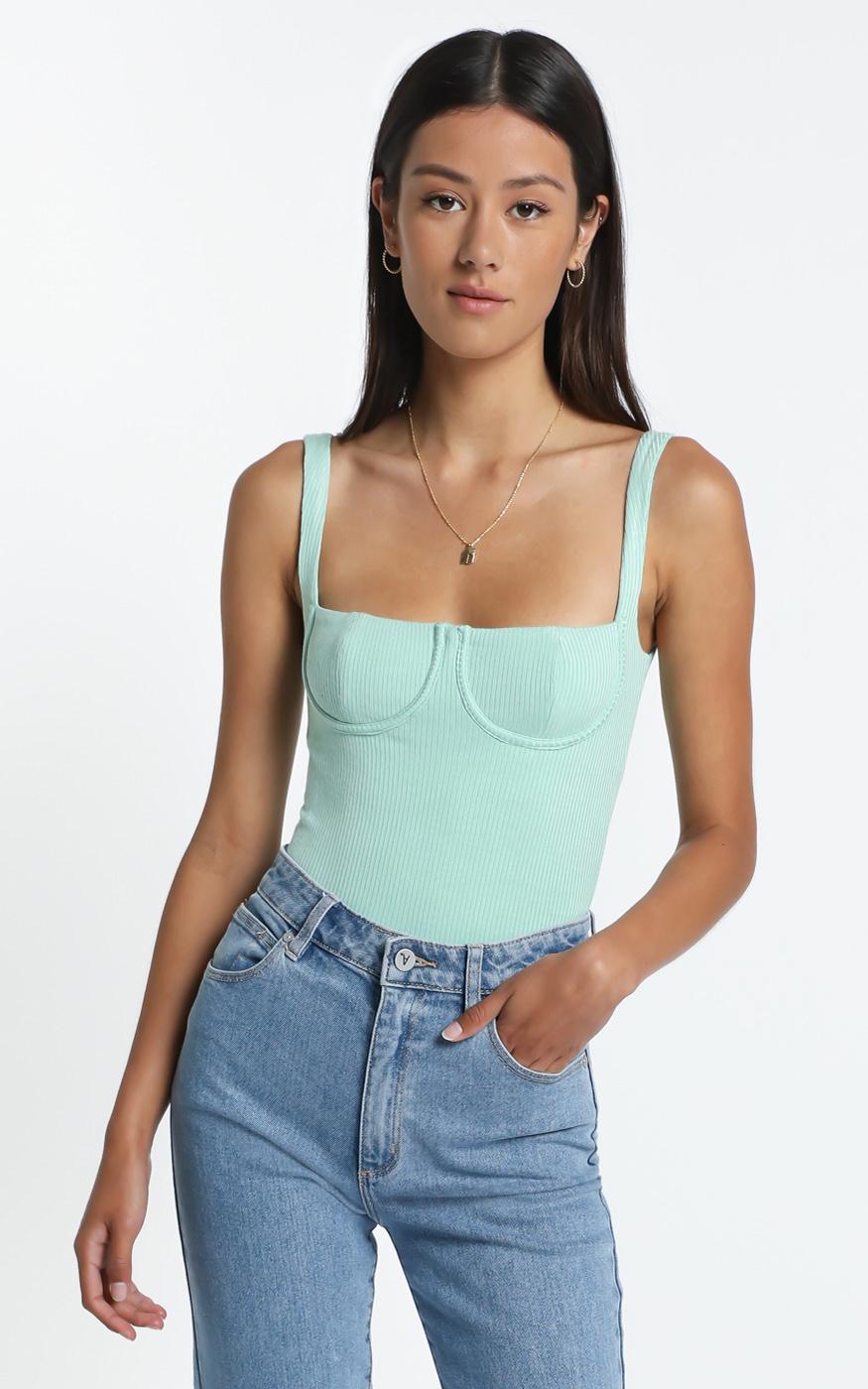 Lotty Bodysuit in Sage