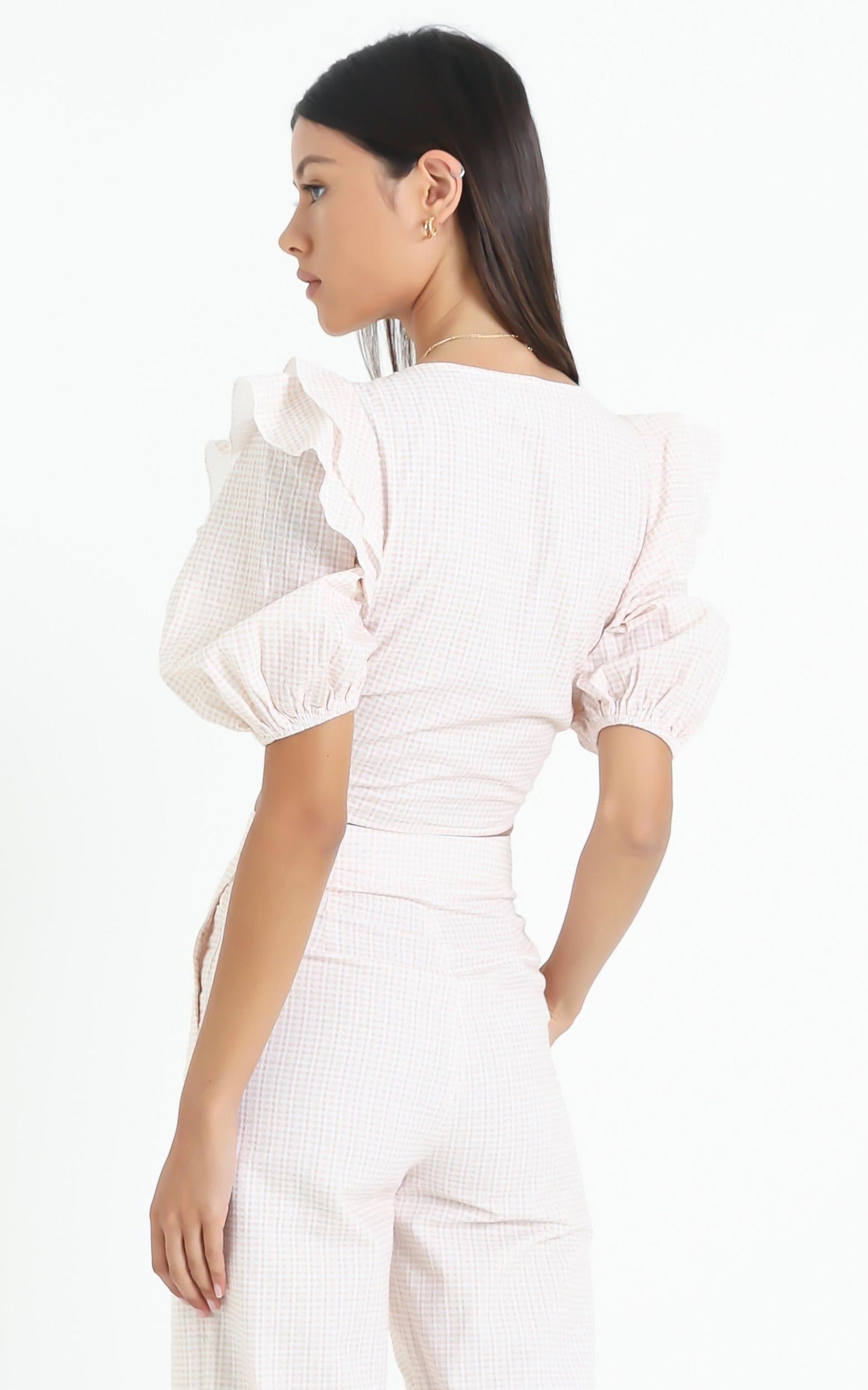Charlie Holiday - Louie Top in Biscuit Gingham