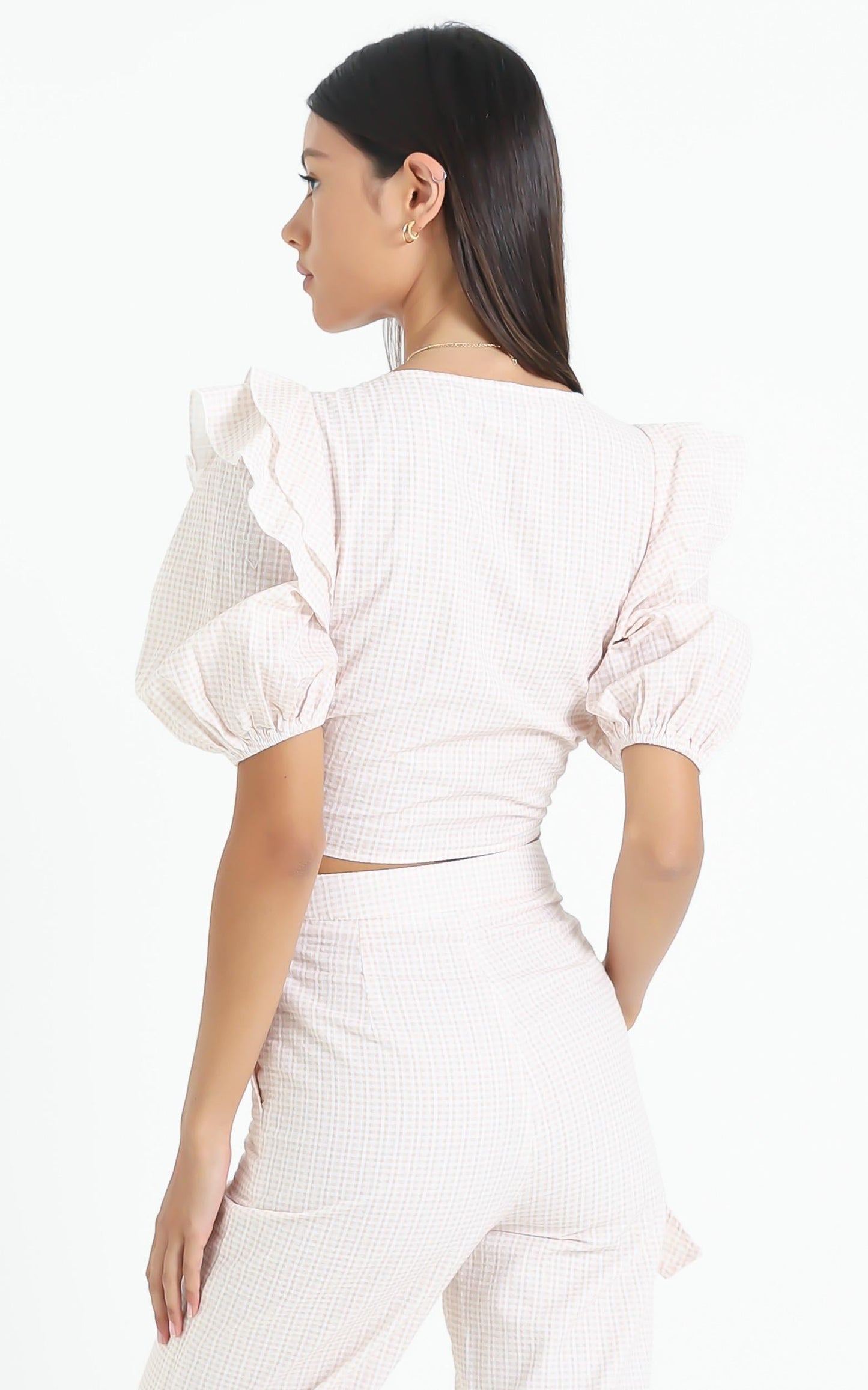 Charlie Holiday - Louie Top in Biscuit Gingham