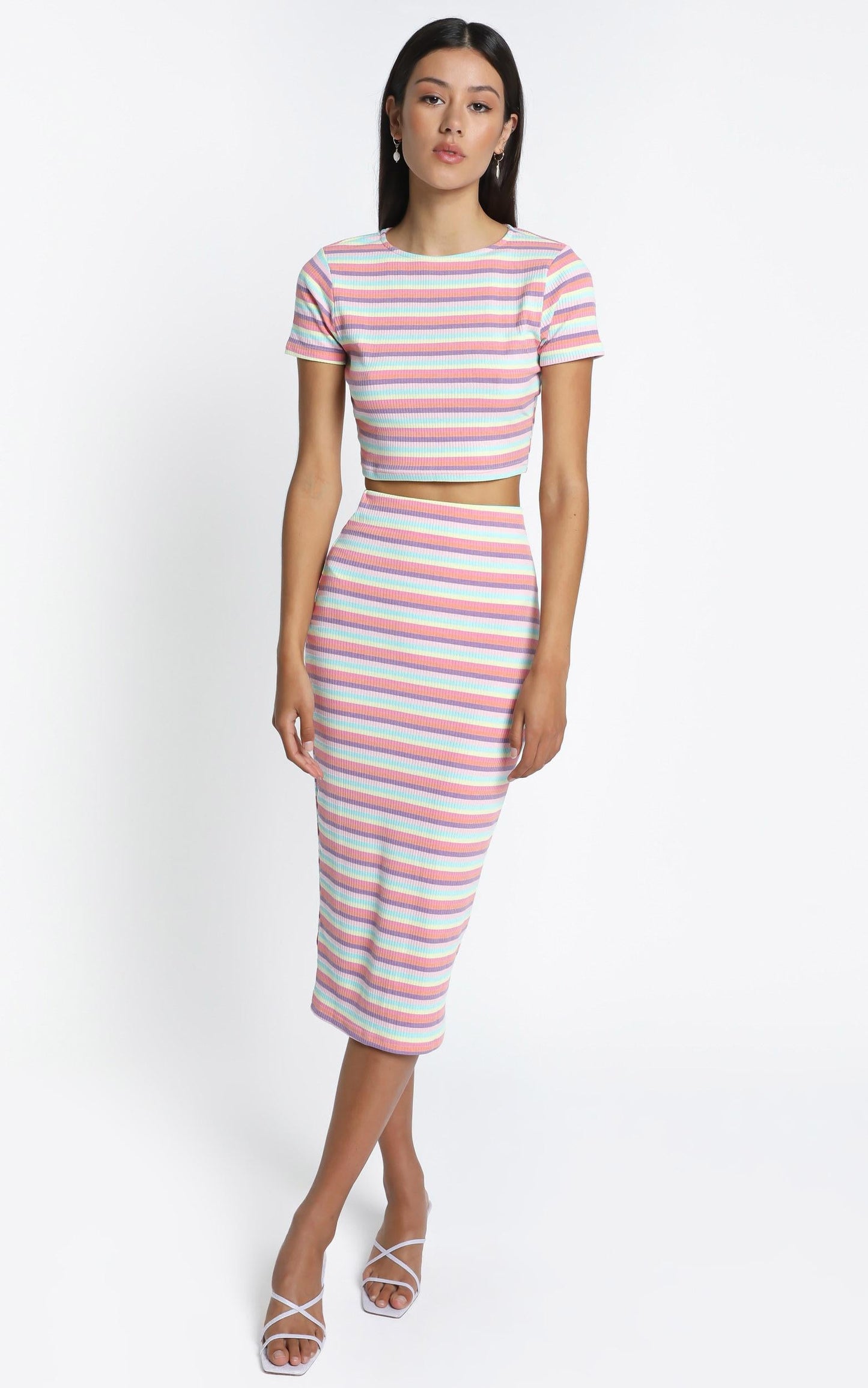 Louisa Two Piece Set in Multi Rib