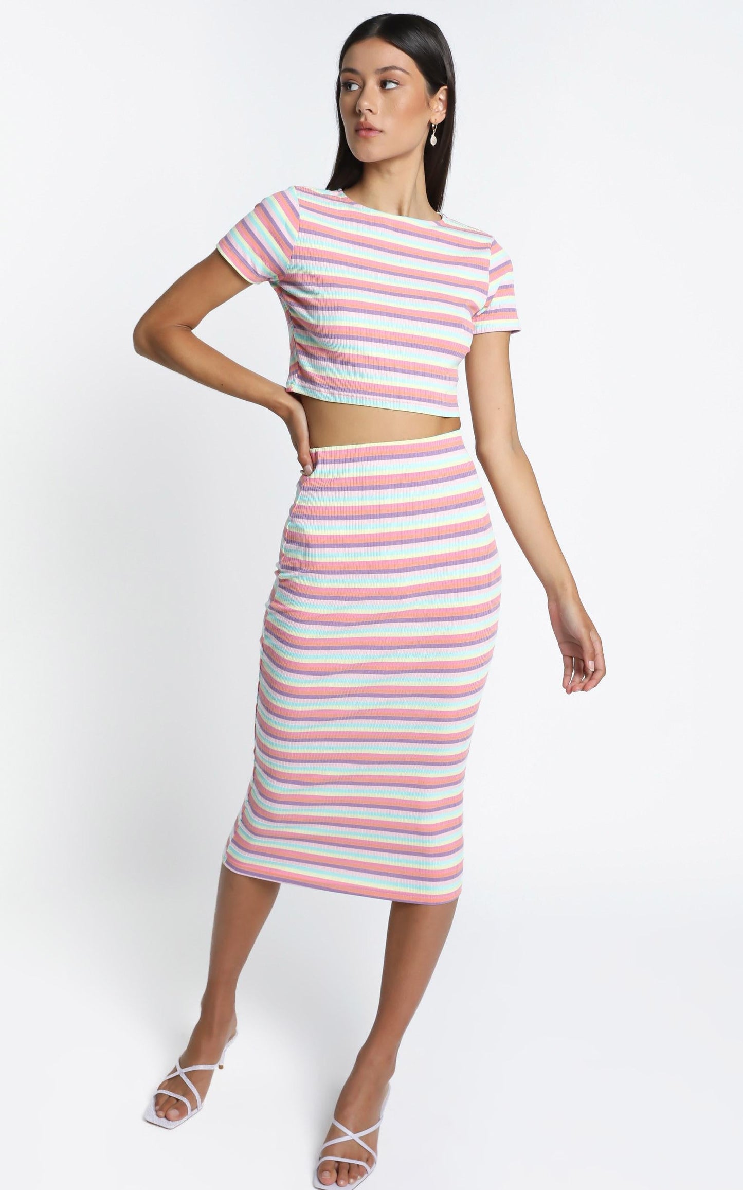 Louisa Two Piece Set in Multi Rib