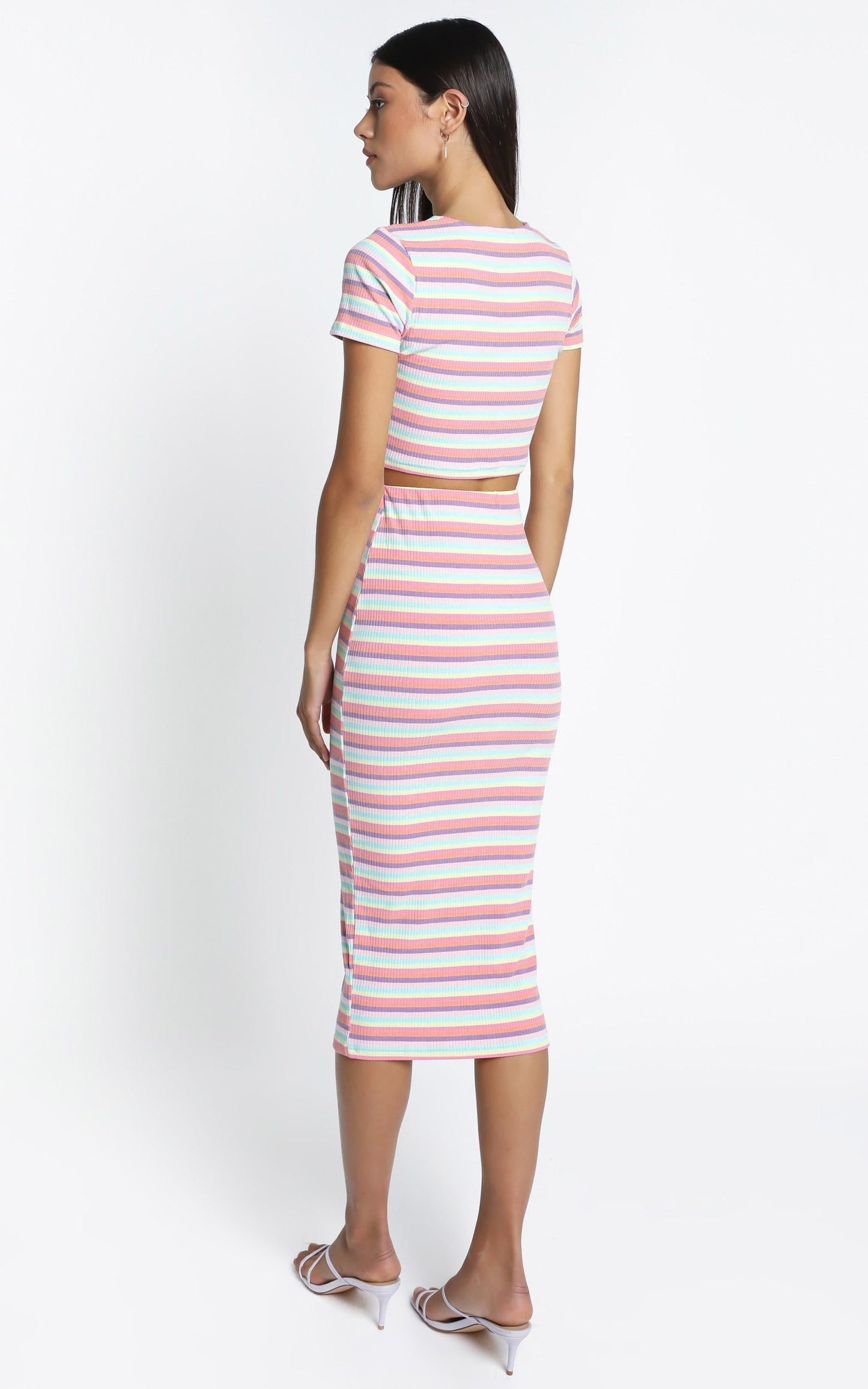 Louisa Two Piece Set in Multi Rib