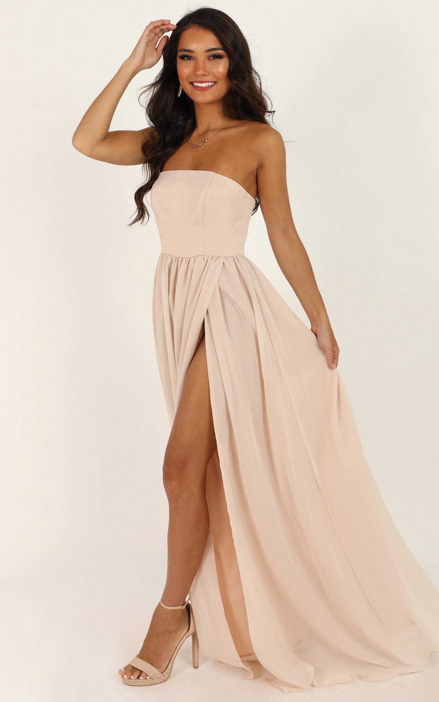 Love Bound Maxi Dress In Champagne