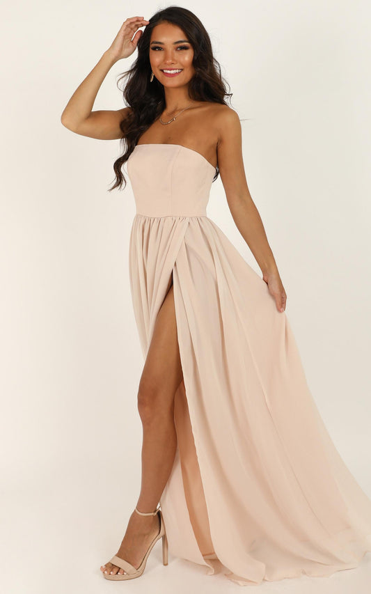 Love Bound Maxi Dress In Champagne