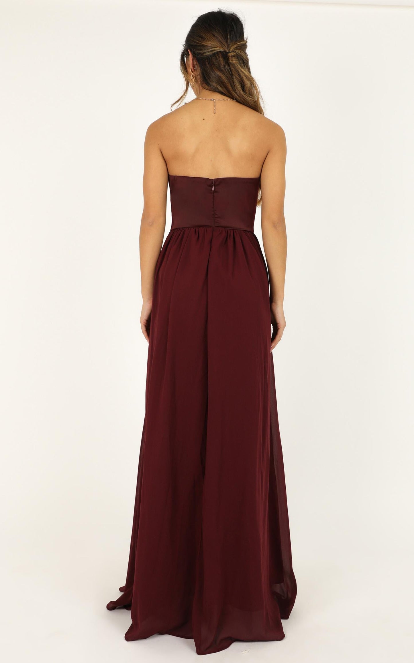 Love Bound Maxi Dress In Wine