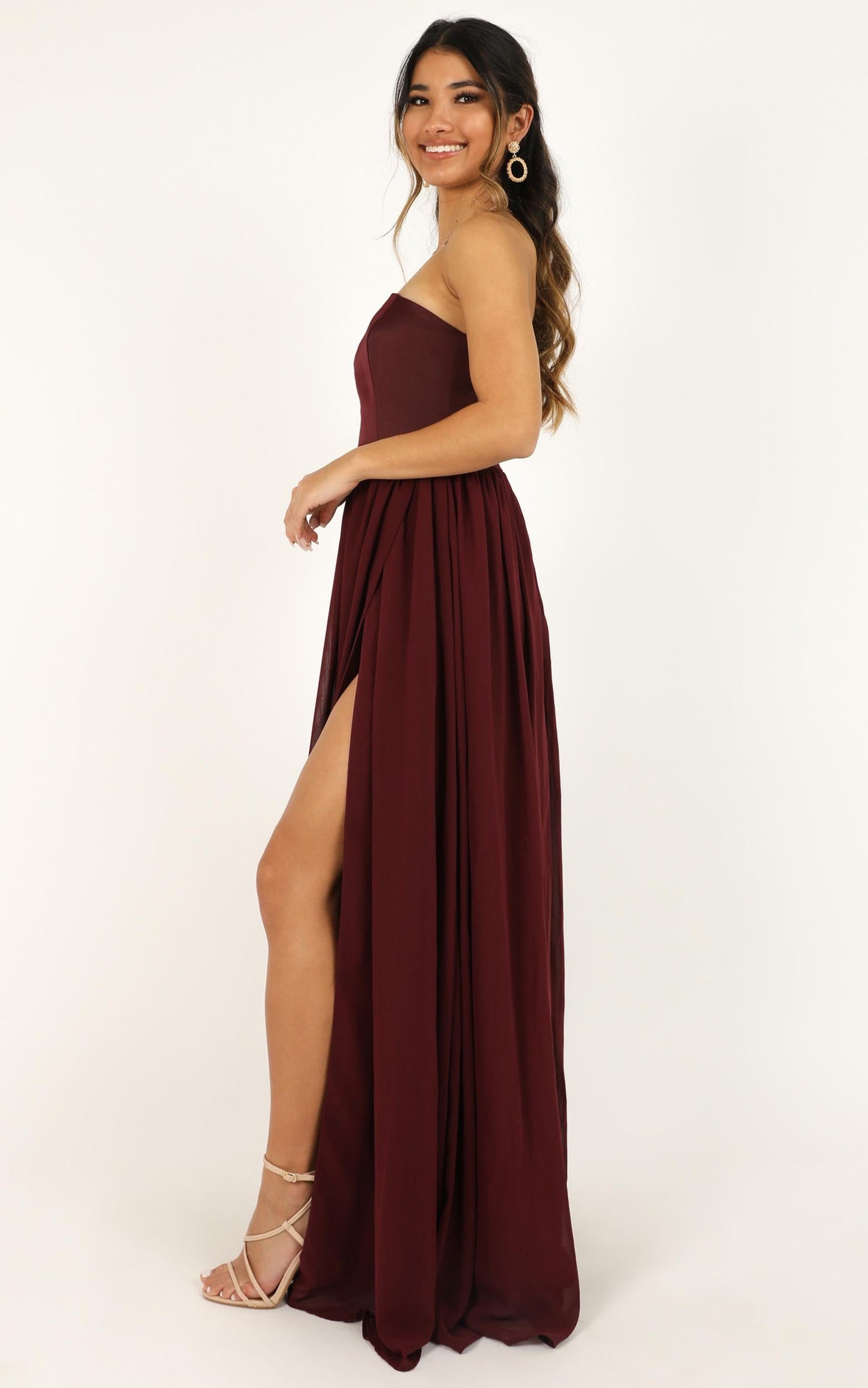 Love Bound Maxi Dress In Wine