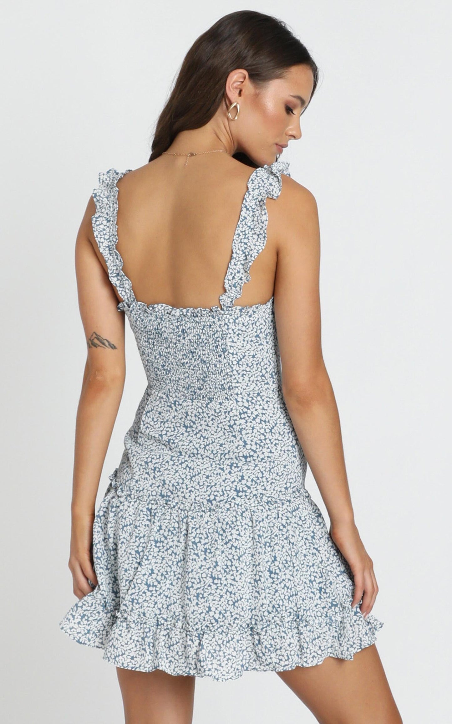 Love In A Mist Dress in Blue Floral