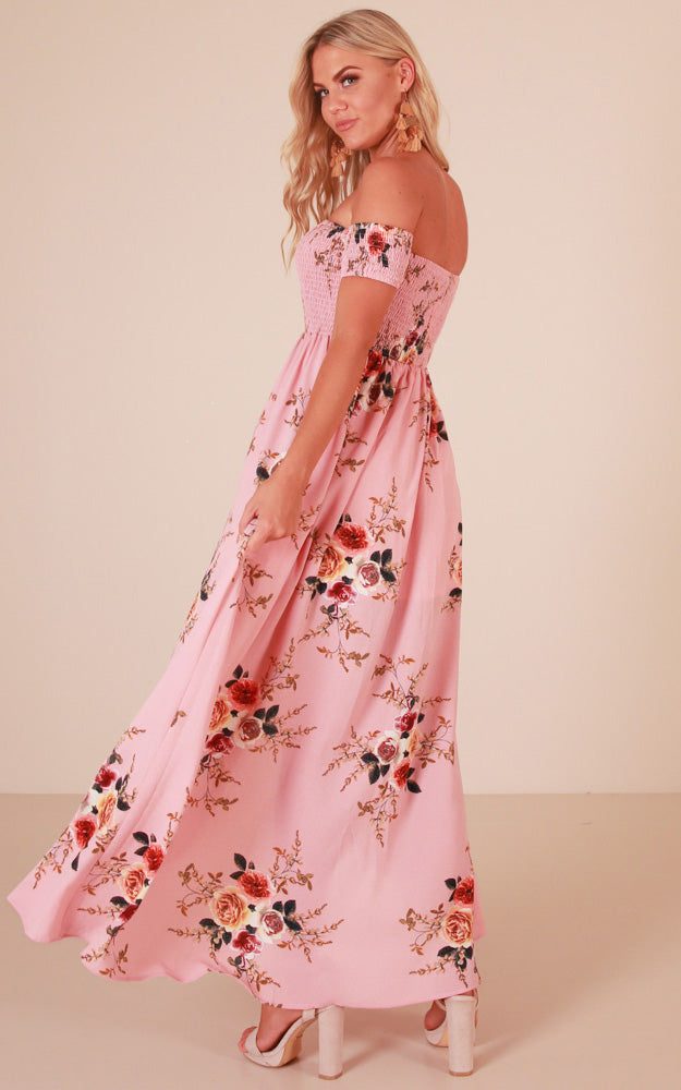 Lovestruck Maxi Dress in Pink Floral
